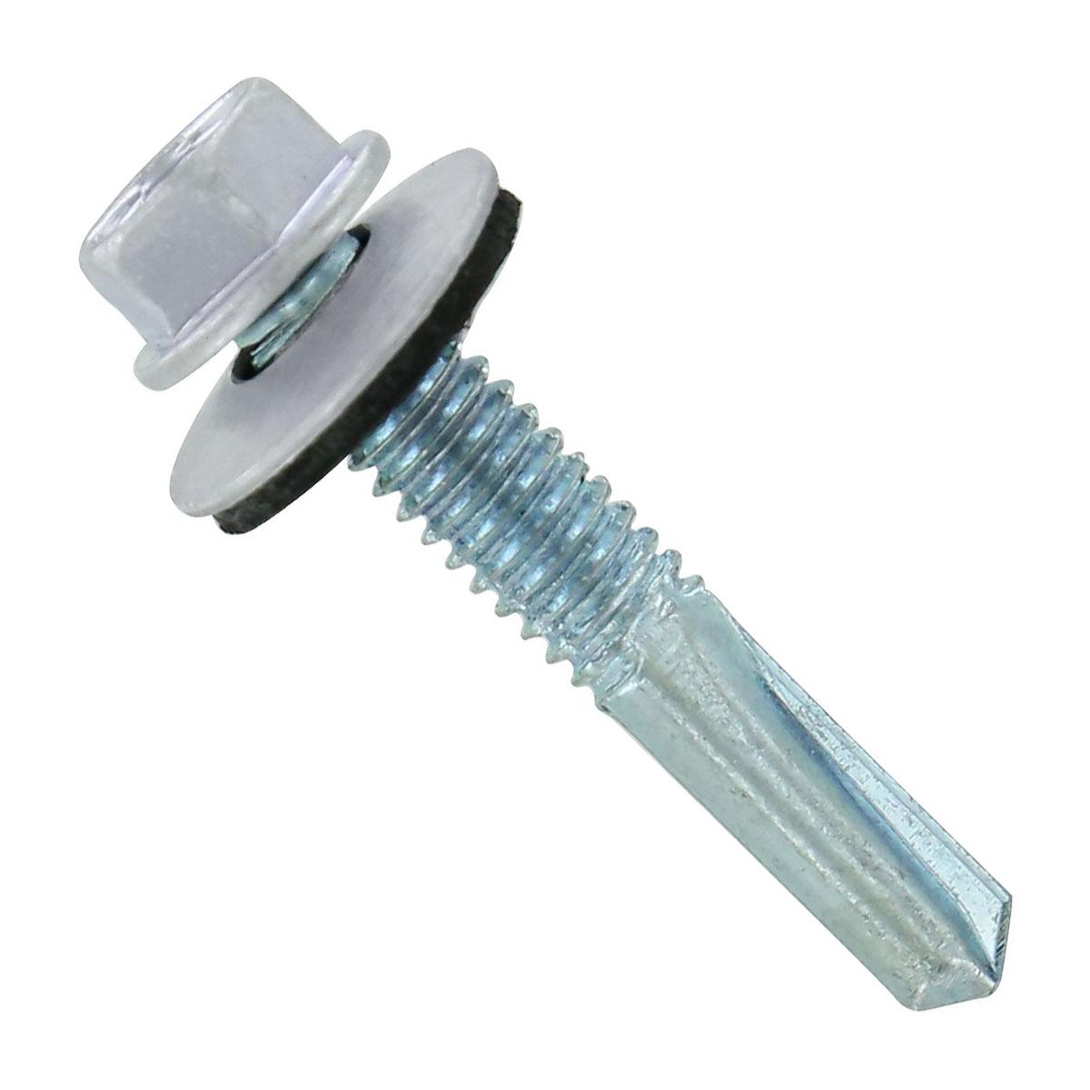 ST Fastening #12 x 1-1/4" Self-Drilling HG Steelbinder Metal Roofing Screw, Hex-Washer Head - Alamo White | Qty. 120,000 (Pallet)