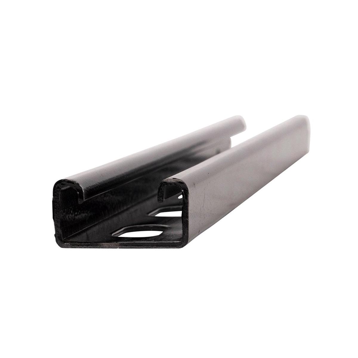 1-5/8" x 13/16" Strut Channel with Short Slots 5 ft. - Black E-Coat/Paint