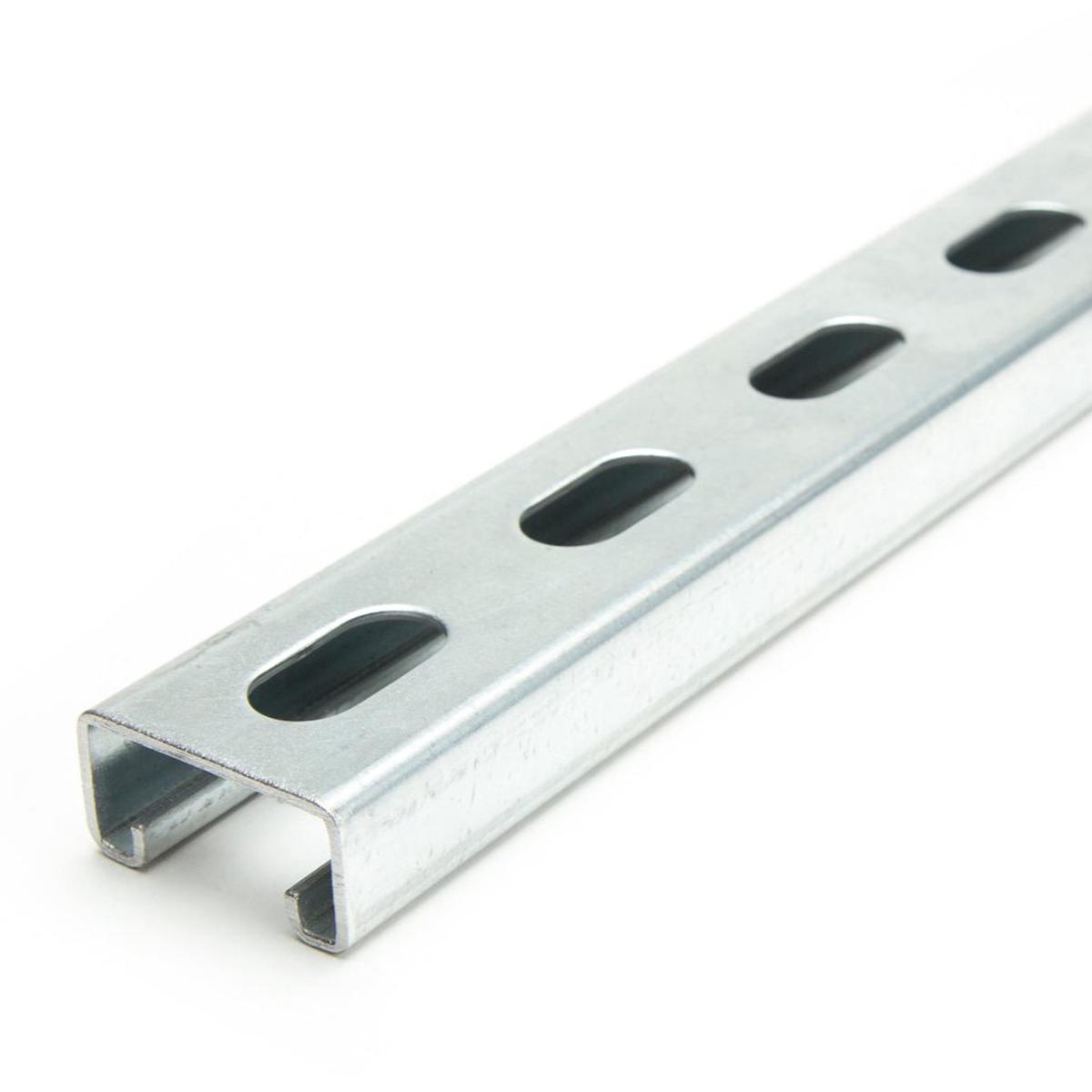 1-5/8" x 13/16" Strut Channel with Short Slots 8 ft. - Aluminum