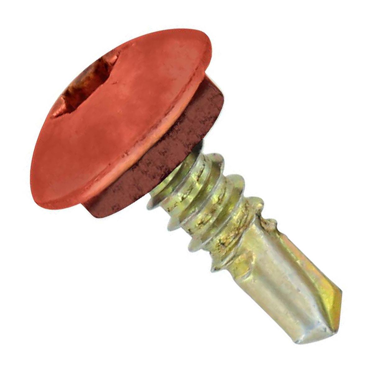 ST Fastening 1/4" x 7/8" Self-Drilling Eclipse Steelbinder Metal Roofing Stitch Screw, Truss Head - Copper | Qty. 120,000 (Pallet)