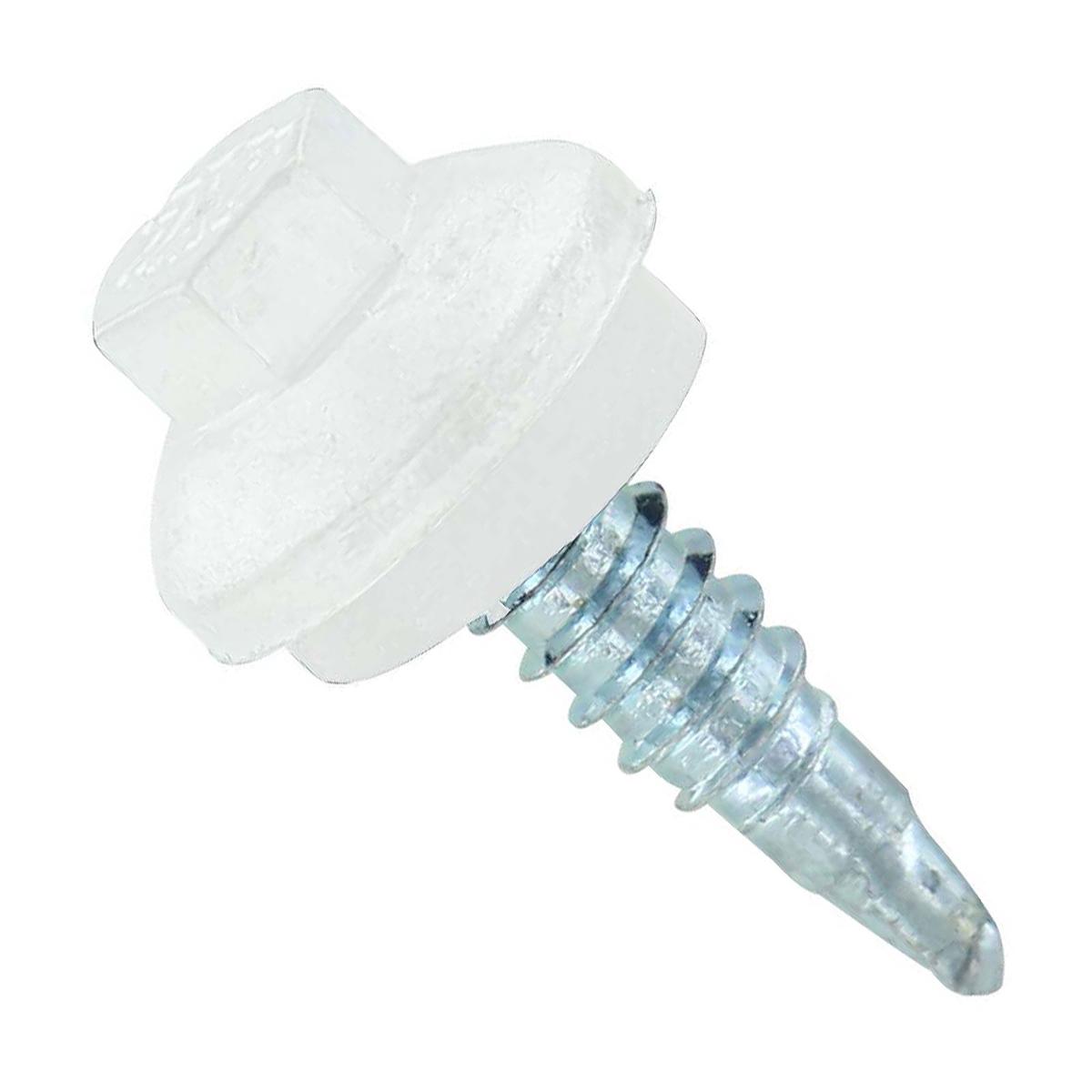 ST Fastening 1/4" x 7/8" ZXL Steelbinder Metal Roofing Stitch Screw - Bright White, Pkg 250