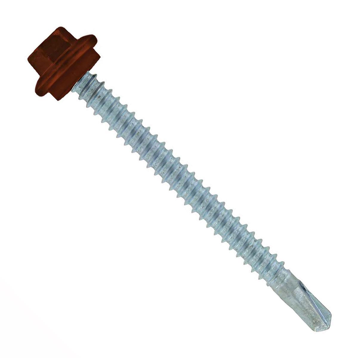 ST Fastening #12 x 2-1/2" Self-Drilling Maxx Steelbinder Metal Roofing Screw, Hex Washer Head - Brown | Qty. 72,000 (Pallet)