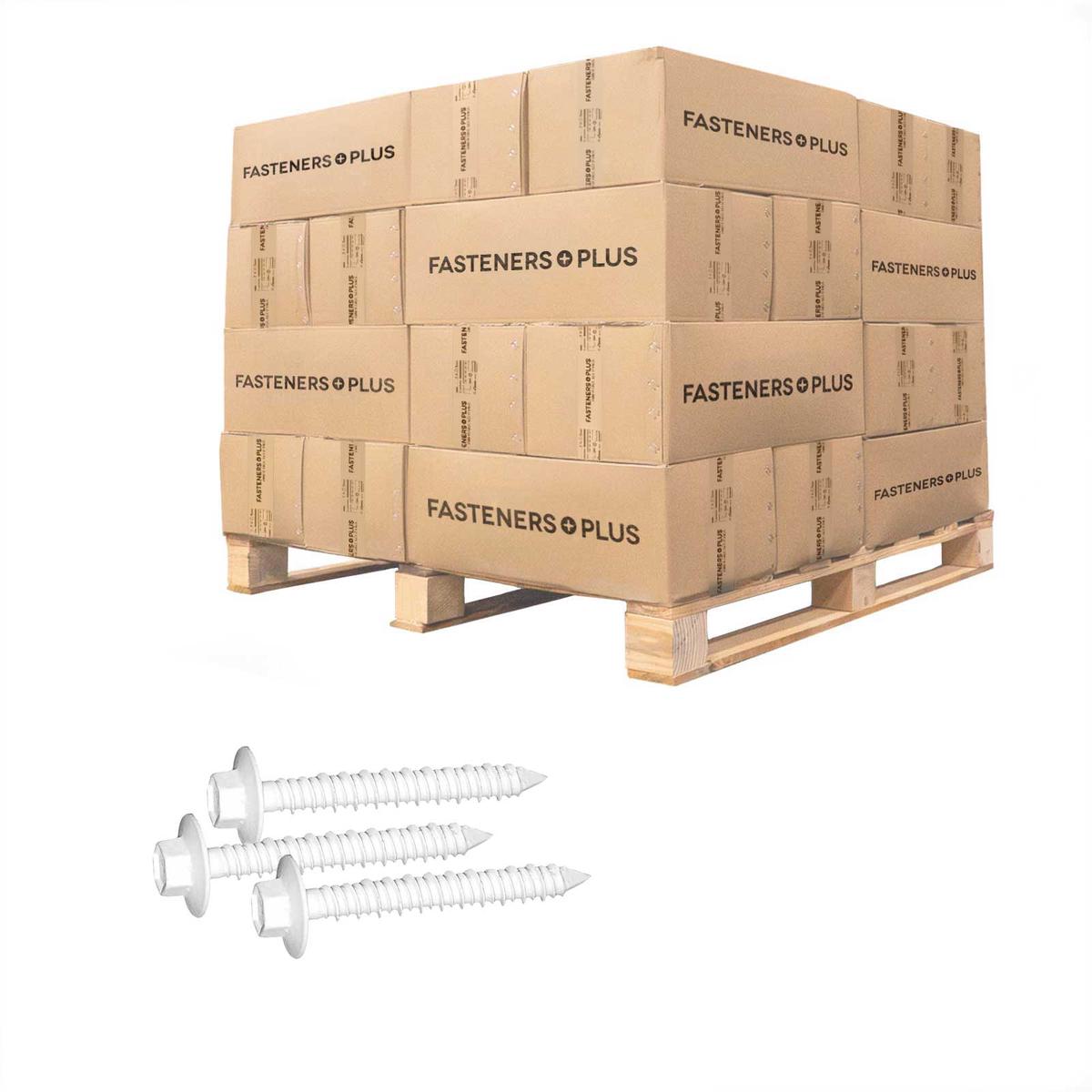 Tapcon 1/4" x 2-1/4" Maxi-Set Concrete Screws - White Ultrashield | Qty. 36,000 (Pallet)