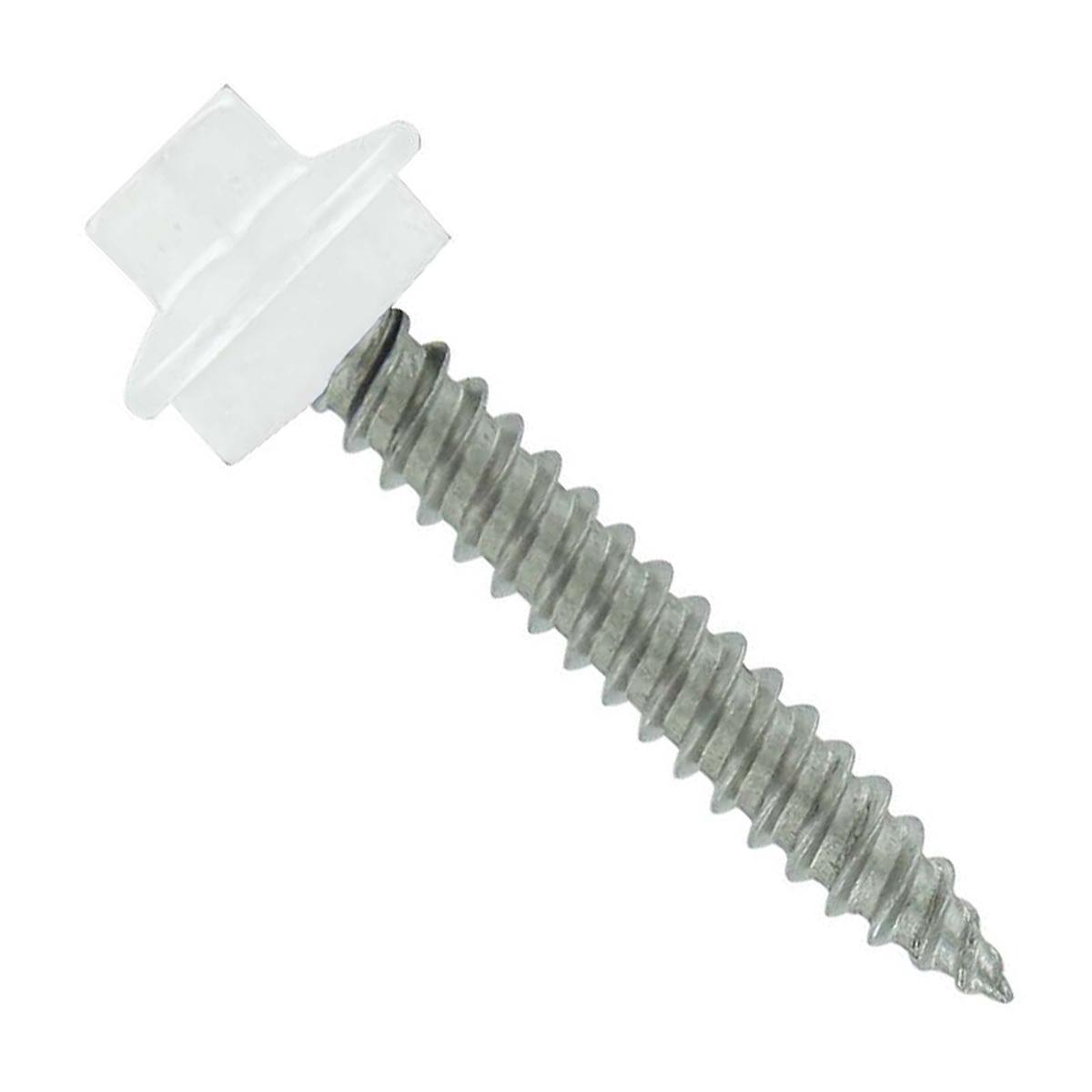 ST Fastening #10 x 1" SS Woodbinder Metal Roofing Screw - Bright White | Qty. 3,000 (Carton)