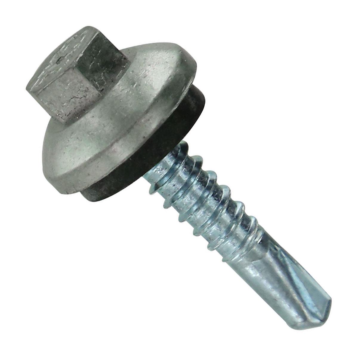 ST Fastening #12 x 1" Self-Drilling ZXL Steelbinder Metal Roofing Screw, Hex-Washer Head - Ash Gray | Qty. 96,000 (Pallet)
