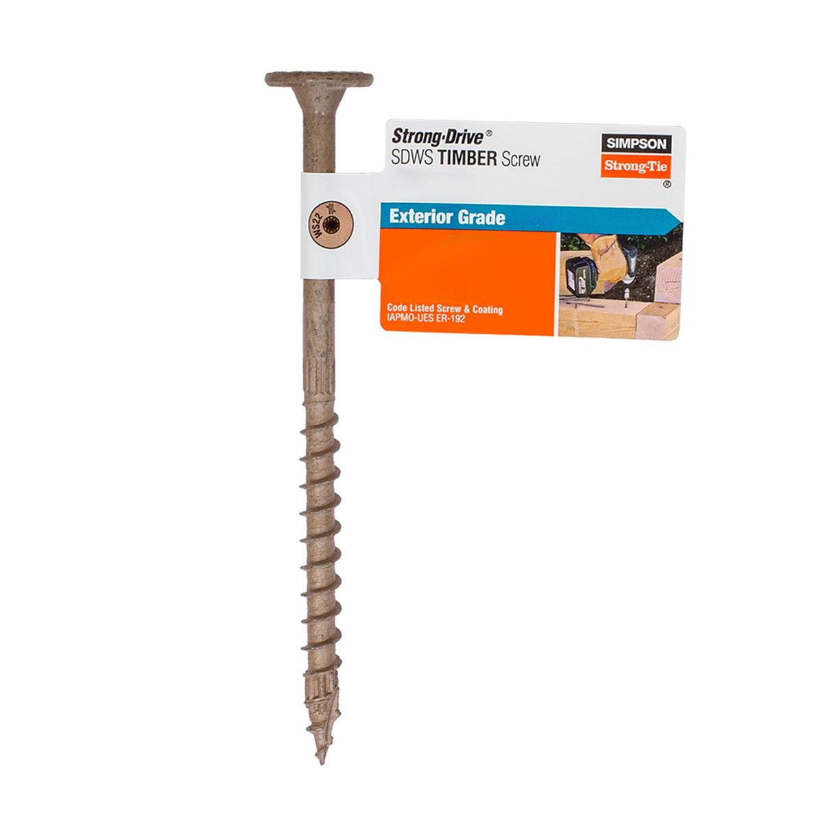 0.220" x 4" Strong-Tie SDWS22400DB-RP1 Timber Screw - Double Barrier Coating, Tan | Qty. 1