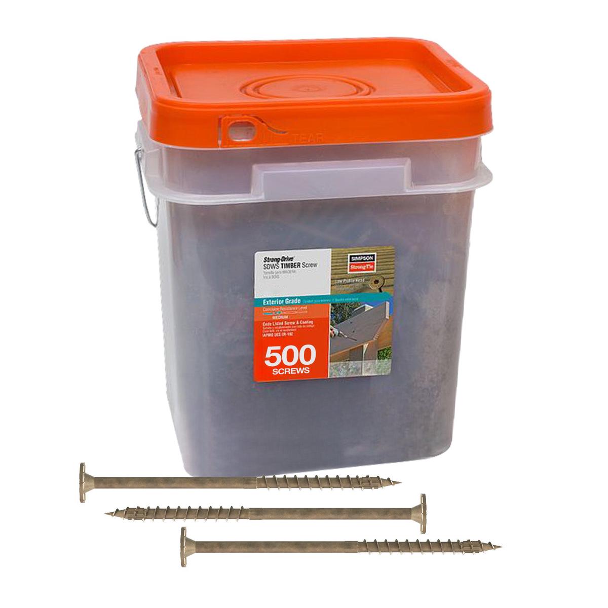 0.220" x 6" Strong-Tie SDWS22600DB Timber Screw - Double Barrier Coating, Tan | Qty. 500