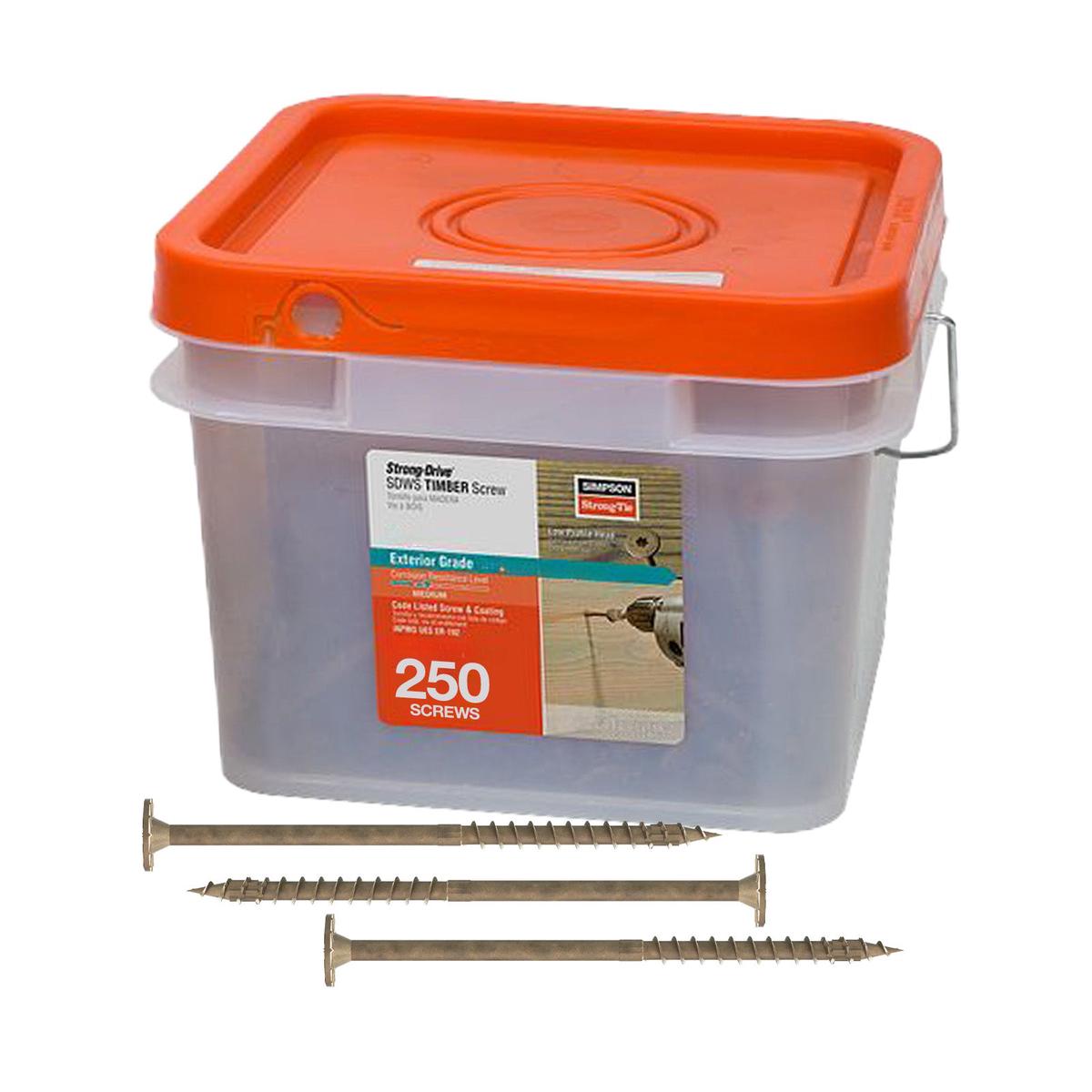 0.220" x 6" Strong-Tie SDWS22600DBMB Timber Screw - Double Barrier Coating, Tan | Qty. 250