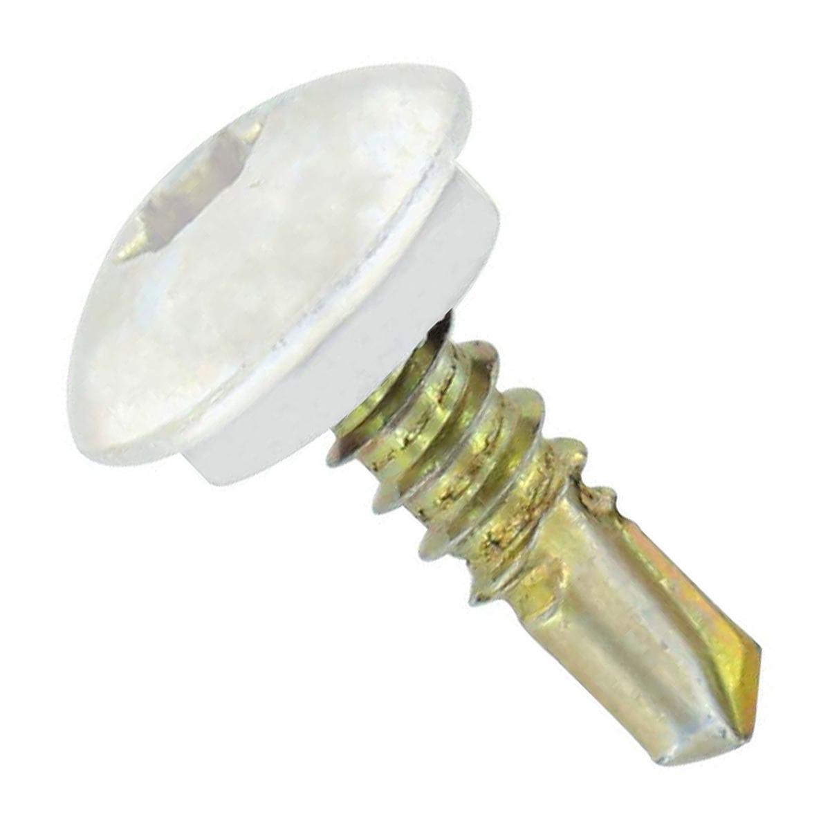 ST Fastening 1/4"-14 x 7/8" Self-Drilling Eclipse Steelbinder Metal Roofing Screw - Bright White | Qty. 2,500 (Carton)