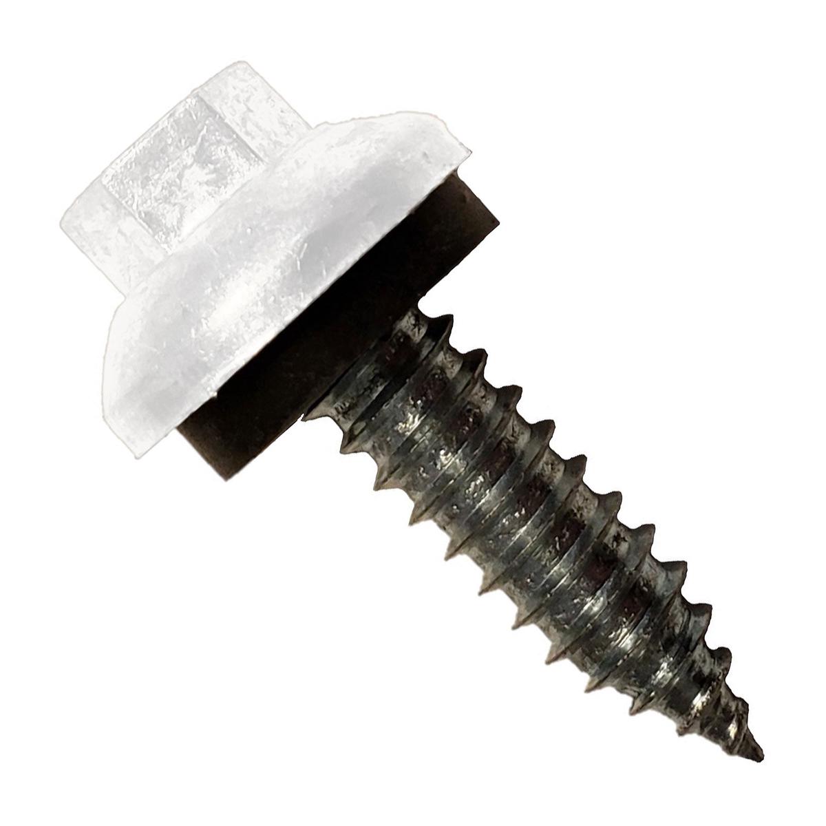 ST Fastening #14 x 1" ZXL Tapping Steelbinder Metal Roofing Screw - Bright White - Pkg 250
