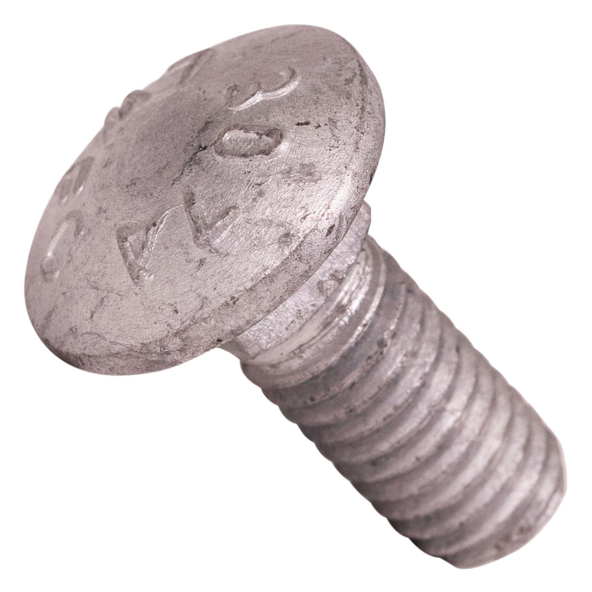 Conquest 3/8" x 1" A307 Carriage Bolt - Hot Dip Galvanized | Qty. 1,000 (Carton)