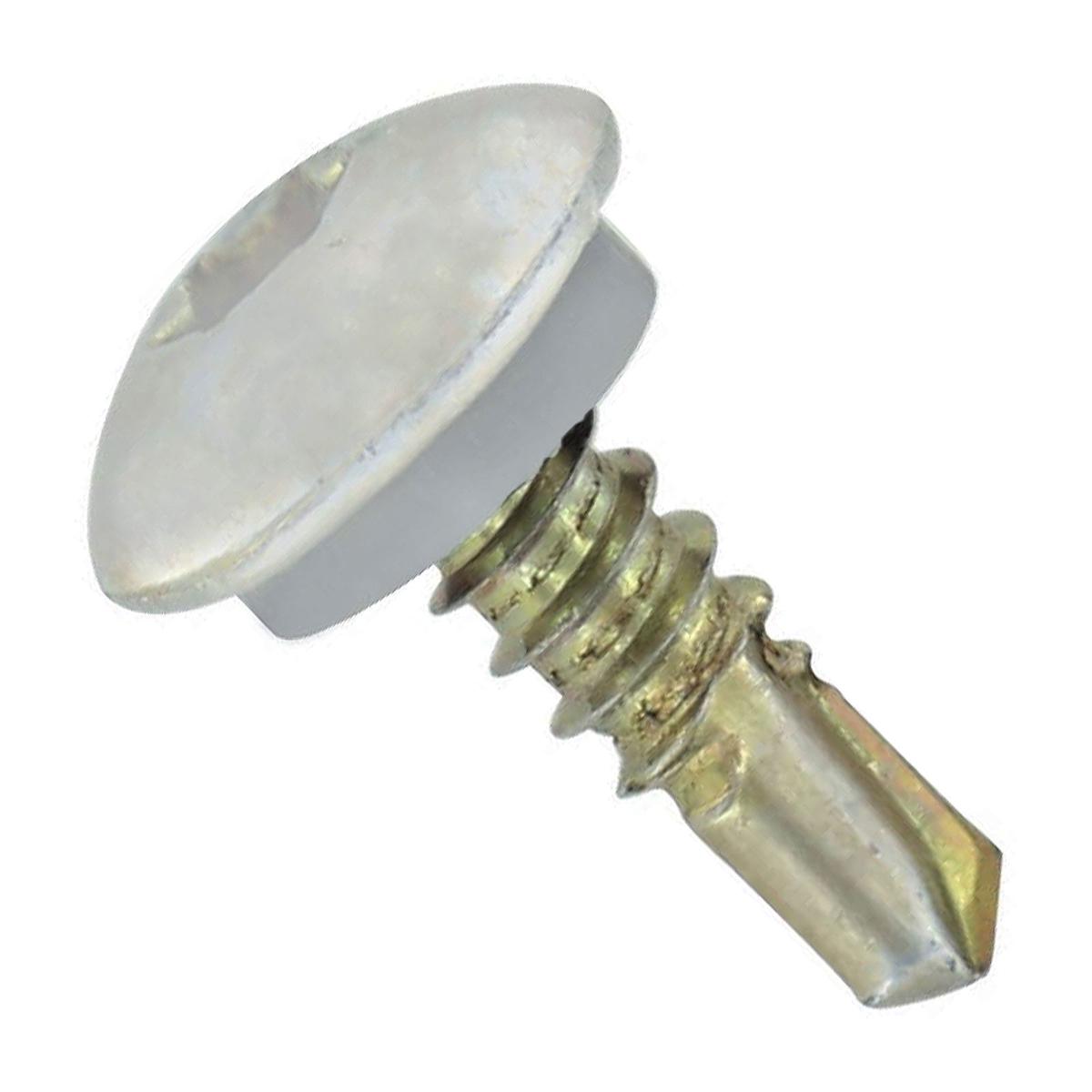 ST Fastening 1/4"-14 x 7/8" Eclipse Steelbinder Self-Drilling Metal Roofing Stitch Screw - Polar White, Pkg 250
