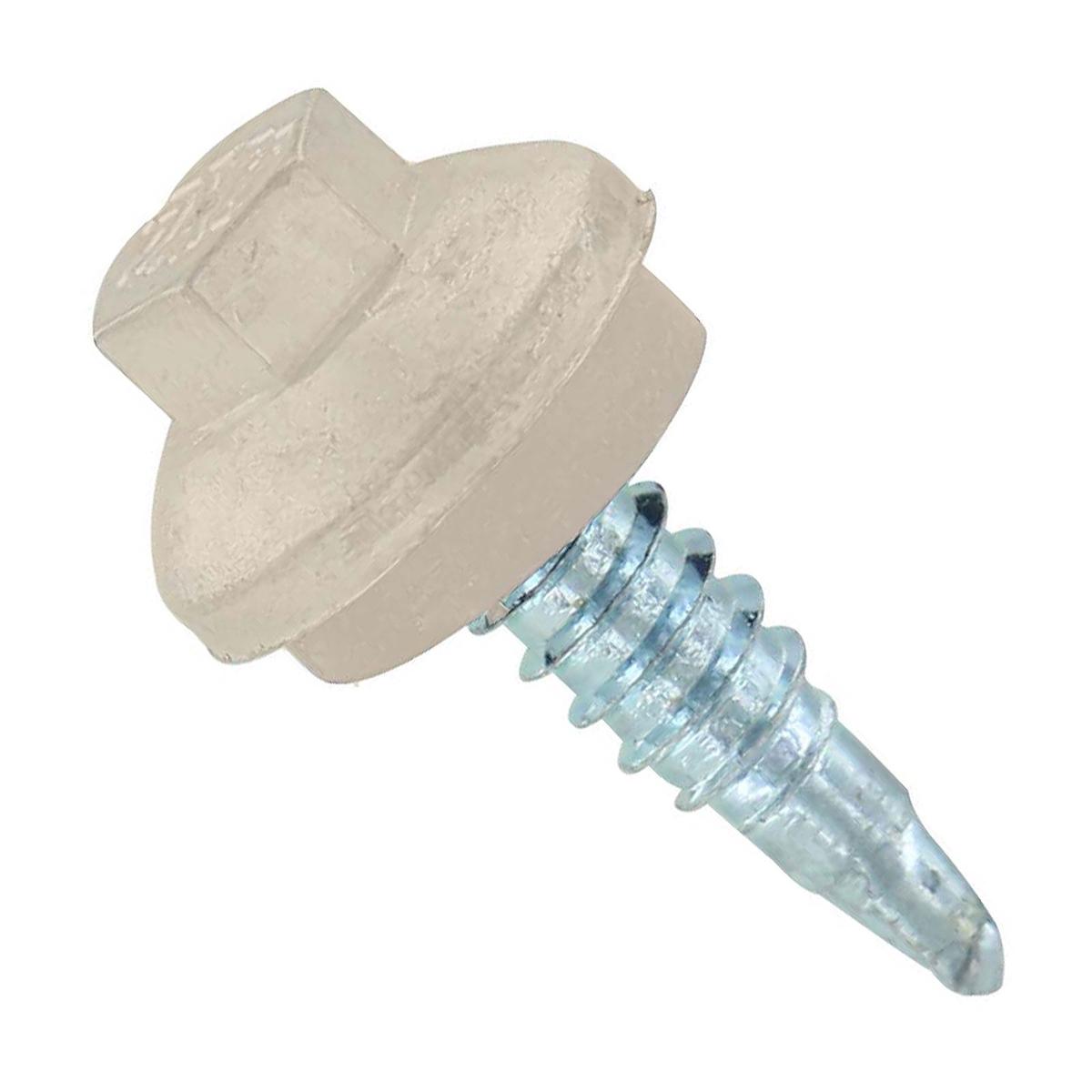 ST Fastening 1/4" x 7/8" ZXL Steelbinder Metal Roofing Stitch Screw - Light Stone, Pkg 250