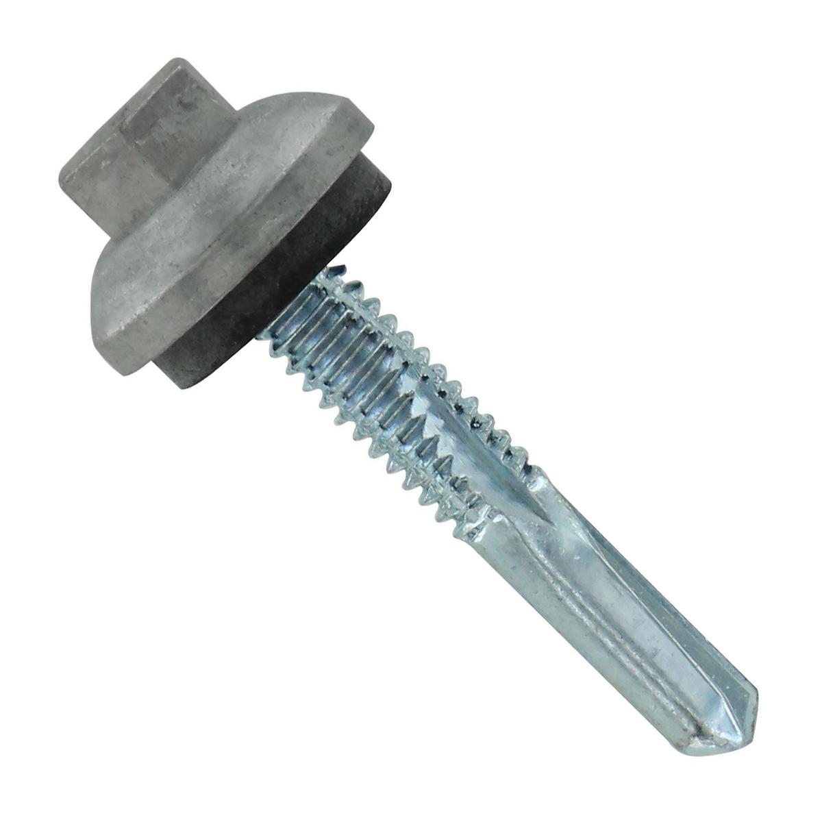 ST Fastening #12 x 1-1/4" Self-Drilling ZXL HG Steelbinder Metal Roofing Screw, Hex Cupped Washer Head - Ash Gray | Qty. 96,000 (Pallet)