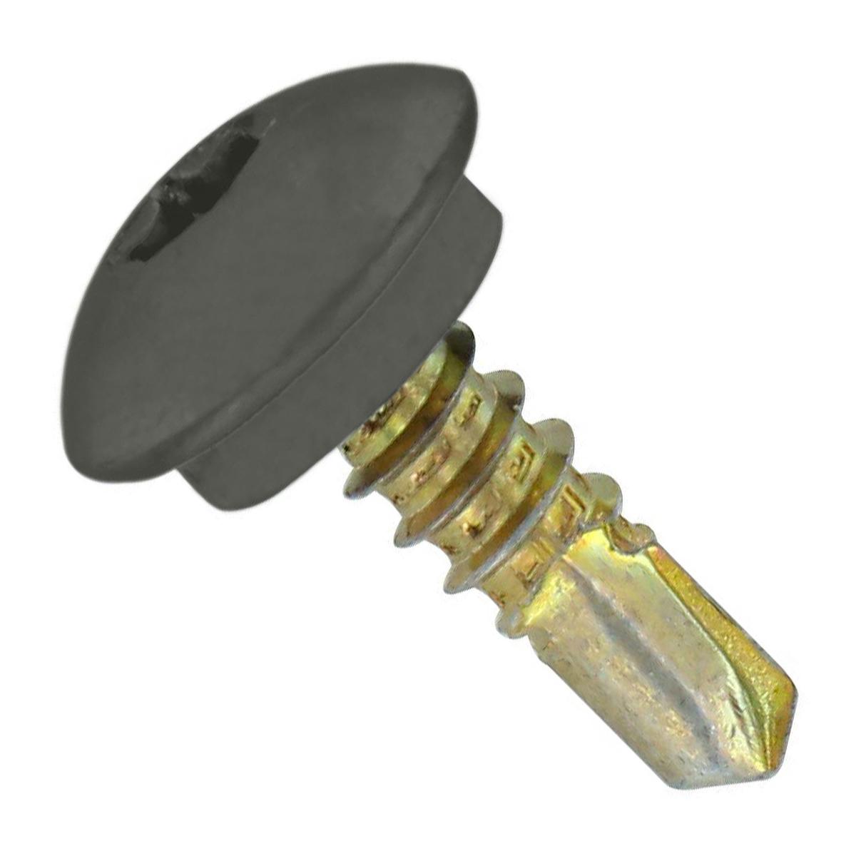 ST Fastening #12 x 3/4" Self-Drilling Eclipse Steelbinder Metal Roofing Screw, Star Truss Head - Burnished Slate | Qty. 2,500 (Carton)