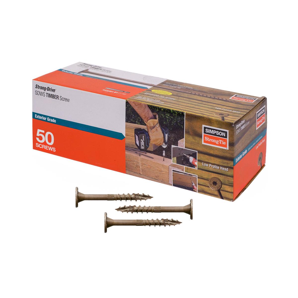0.220" x 3" Strong-Tie SDWS22300DB-R50 Timber Screw - Double Barrier Coating, Tan | Qty. 50