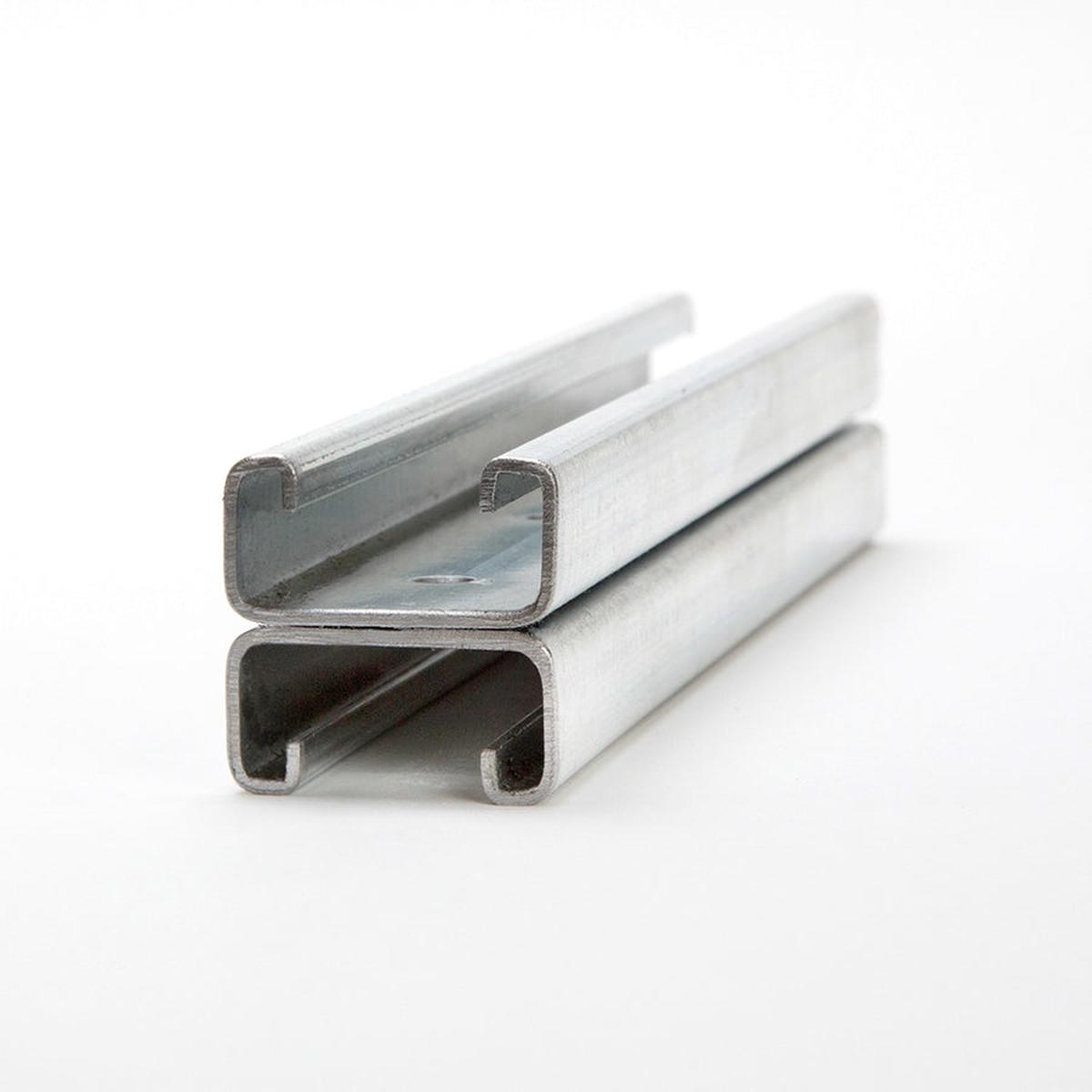 1-5/8" x 1-5/8" Back-to-Back Strut Channel with Short Slots 1 ft. - Pre-Galvanized