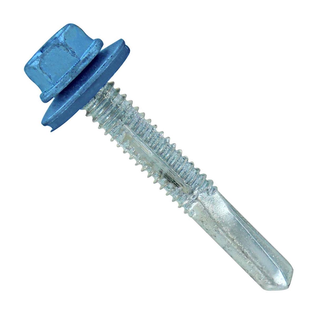 ST Fastening #12-24 x 1-1/2" HG Steelbinder Self-Drilling Metal Roofing Screw - Hawaiian Blue, Pkg 250