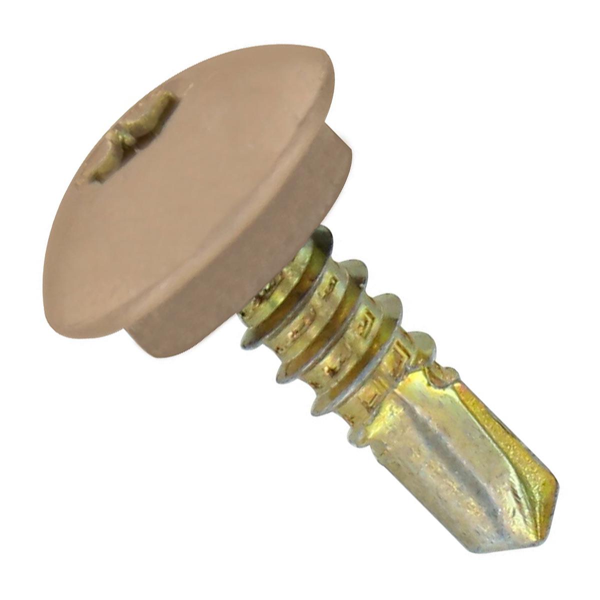 ST Fastening #12 x 3/4" Self-Drilling Eclipse Steelbinder Metal Roofing Screw, Star Truss Head - Tan | Qty. 120,000 (Pallet)