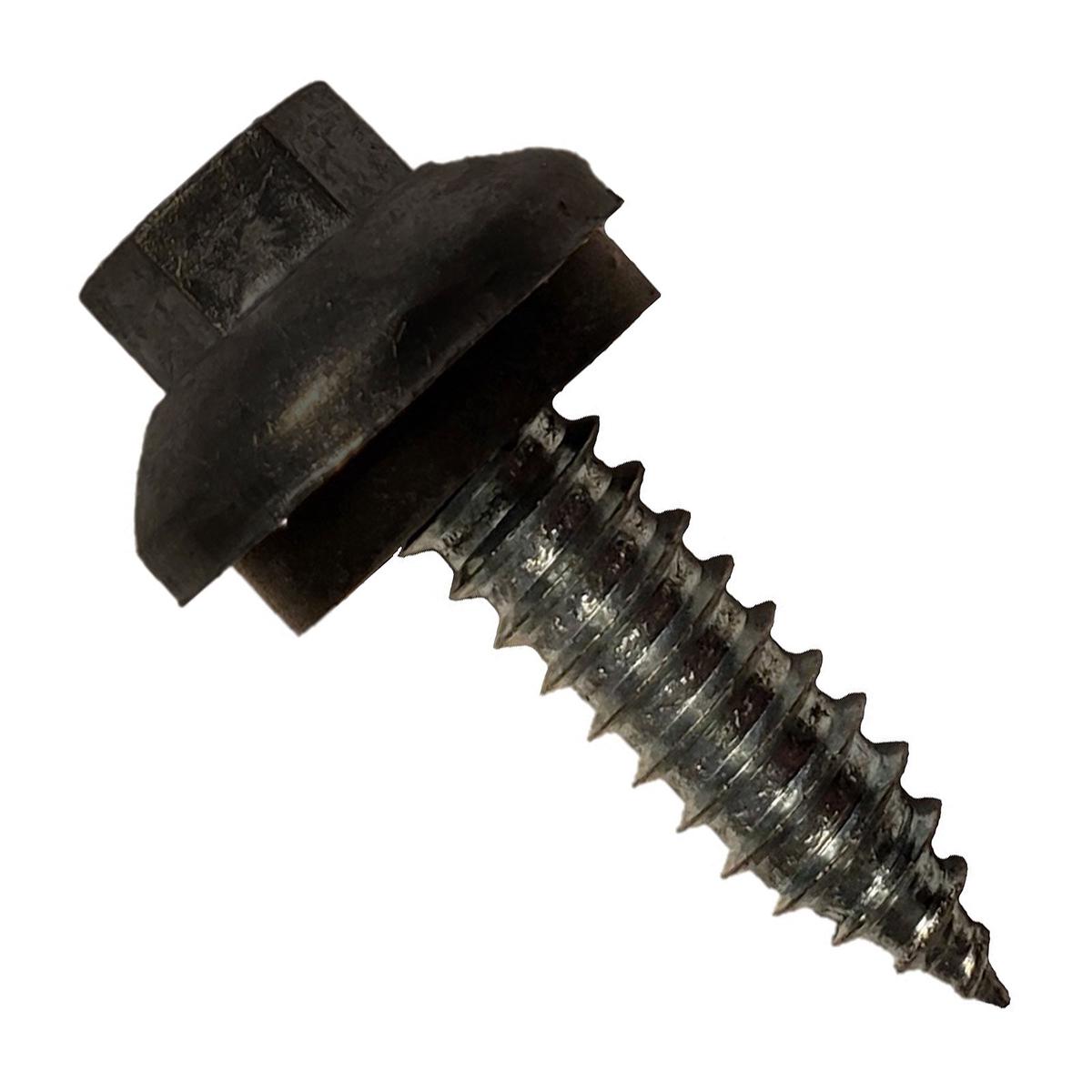 ST Fastening #14 x 1" ZXL Tapping Steelbinder Metal Roofing Screw - Black - Pkg 250