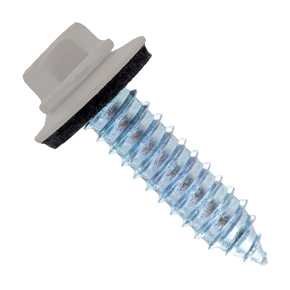 ST Fastening #17 x 1" Tapping Steelbinder Metal Roofing Screw, Hex-Washer Head - Ash Gray | Qty. 2,500 (Carton)