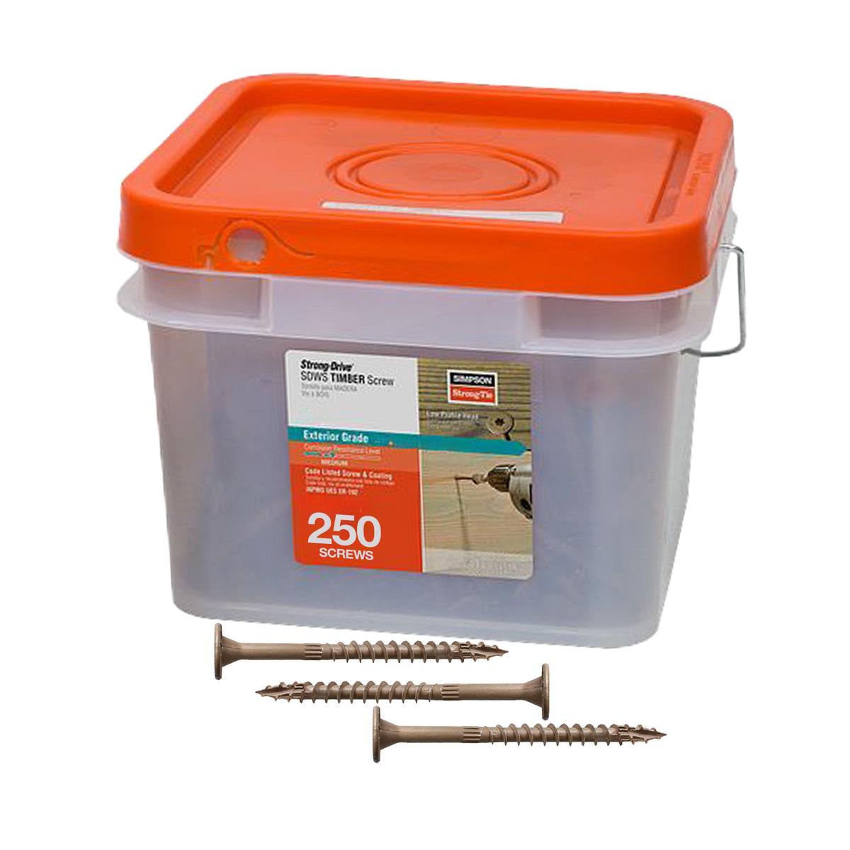 0.220" x 4" Strong-Tie SDWS22400DBMB Timber Screw - Double Barrier Coating, Tan | Qty. 250
