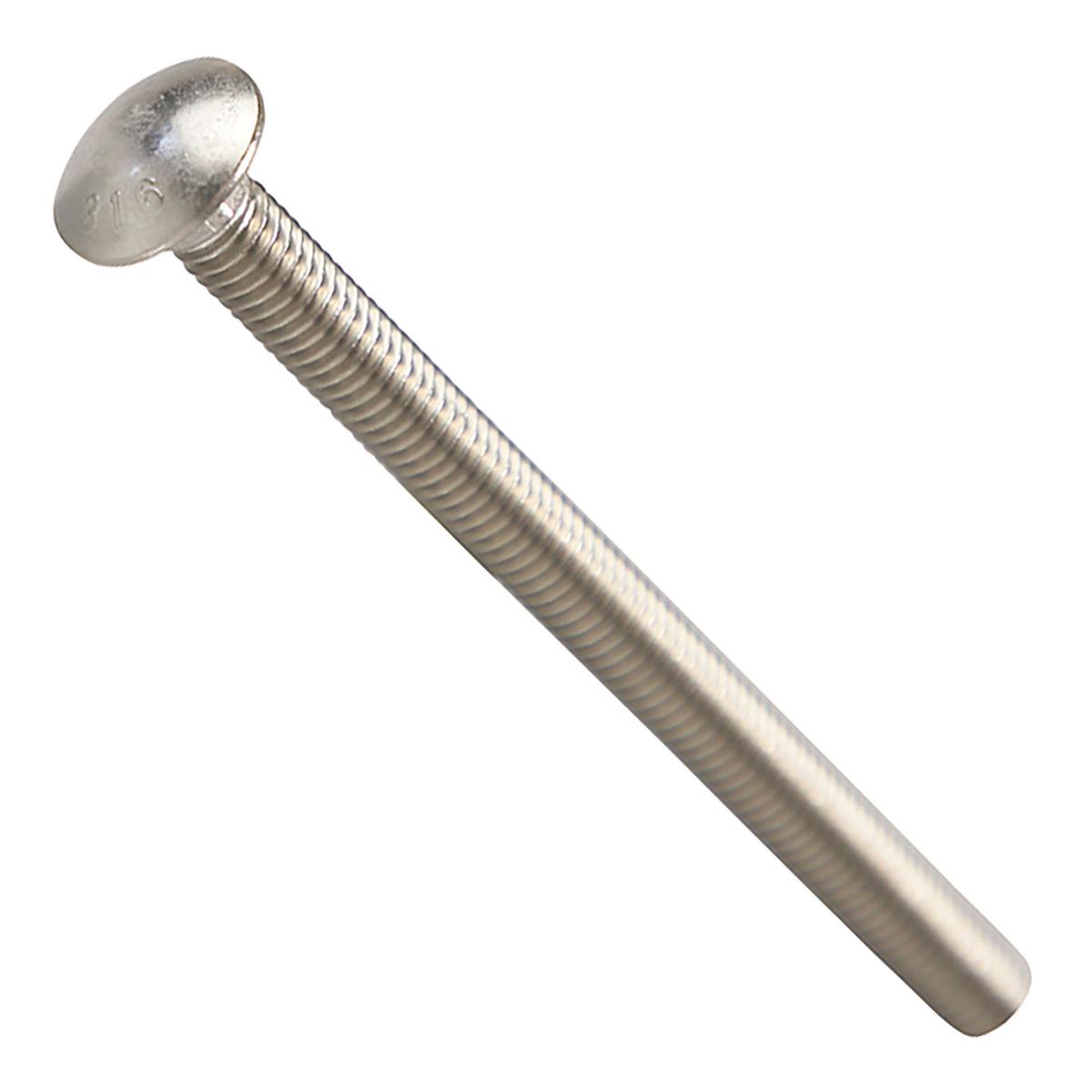 Conquest 3/8" x 5" Carriage Bolt - 316 Stainless Steel | Qty. 5,400 (Pallet)