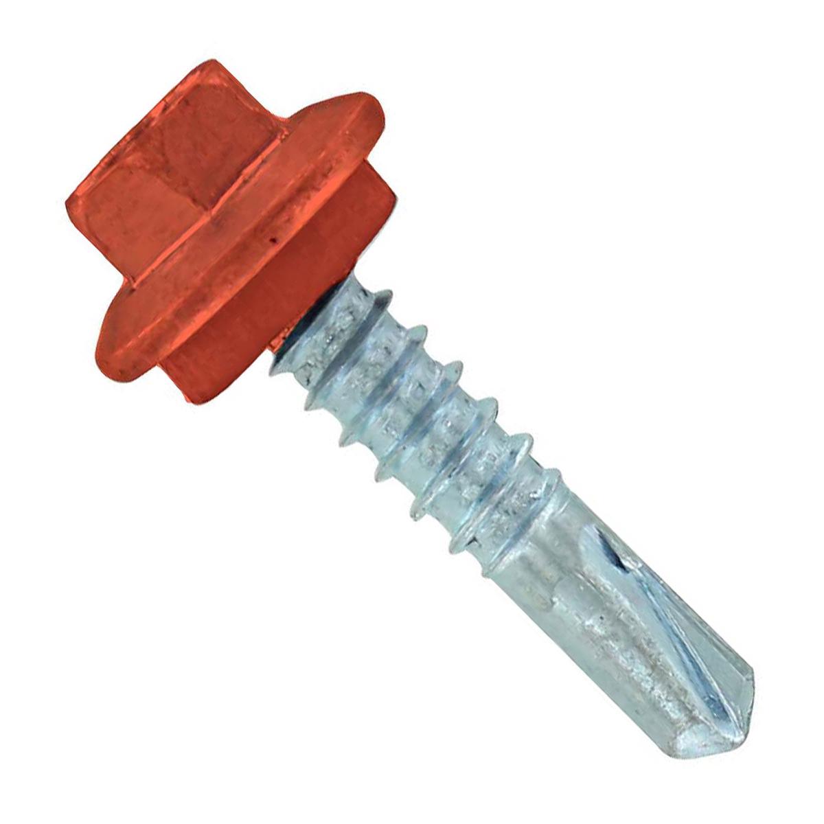 ST Fastening #12 X 1" Self-Drilling Maxx Steelbinder Metal Roofing Screw, Hex-Washer Head - Copper | Qty. 120,000 (Pallet)