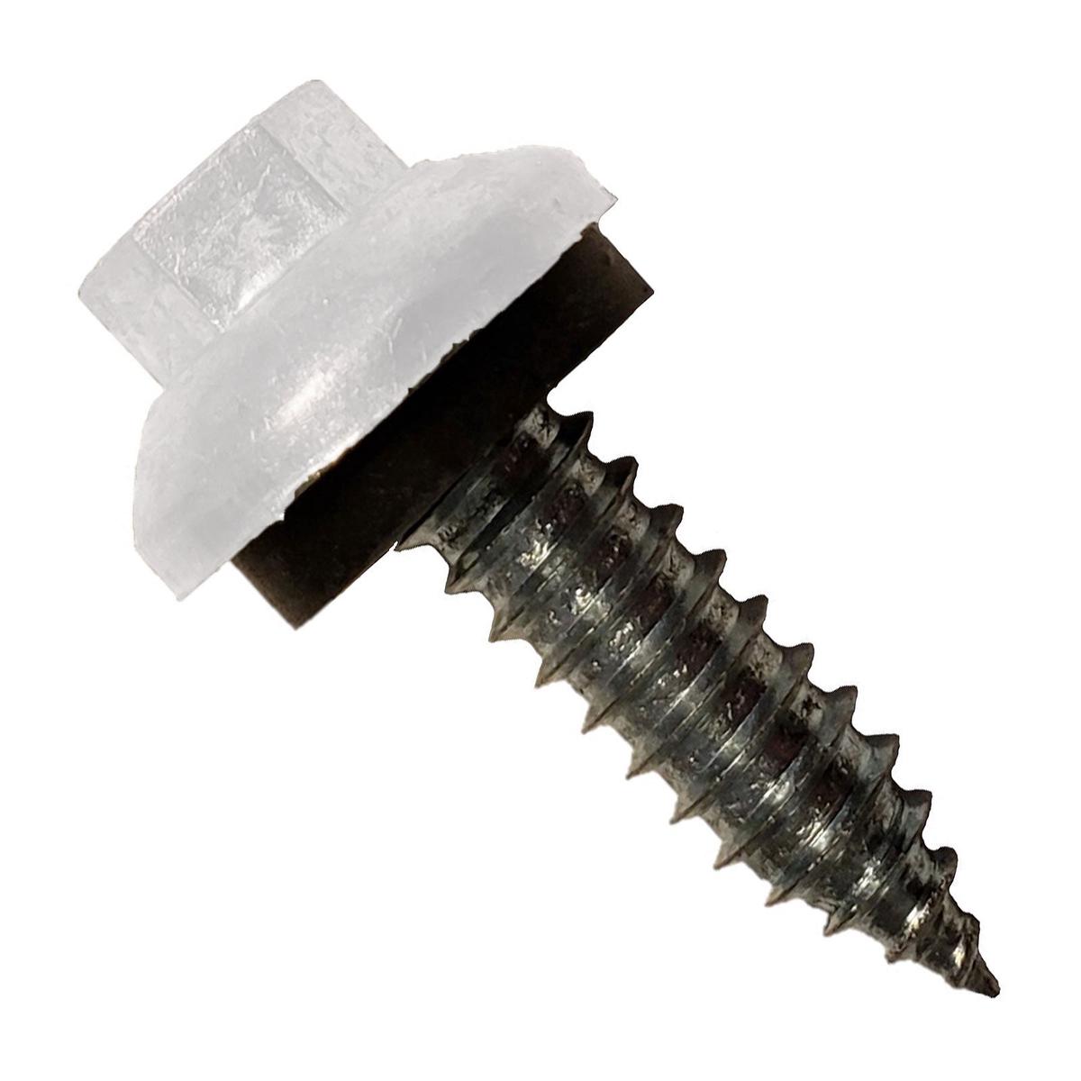ST Fastening #14 x 1" Tapping ZXL Steelbinder Metal Roofing Screw, Hex-Washer Head - Polar White | Qty. 2,500 (Carton)