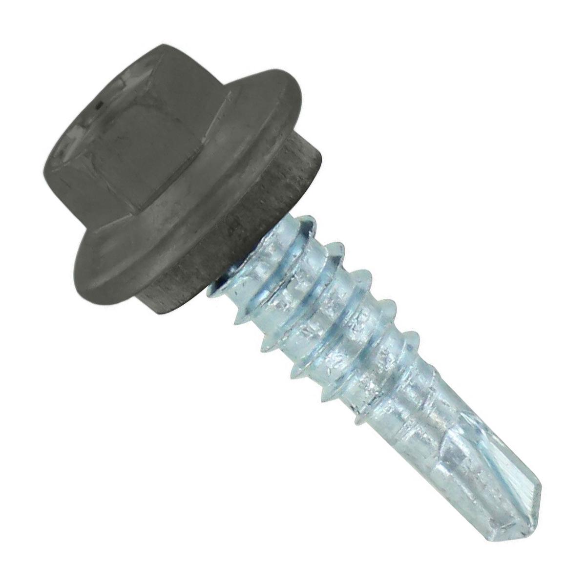 ST Fastening #14 X 7/8" Self-Drilling Maxx Steelbinder Metal Roofing Screw - Burnished Slate | Qty. 2,500 (Carton)