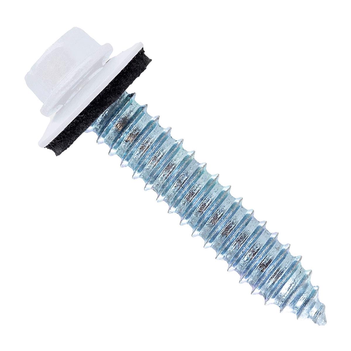ST Fastening #17 x 1-1/2" Tapping Steelbinder Metal Roofing Screw, Hex-Washer Head - Bright White | Qty. 1,500 (Carton)