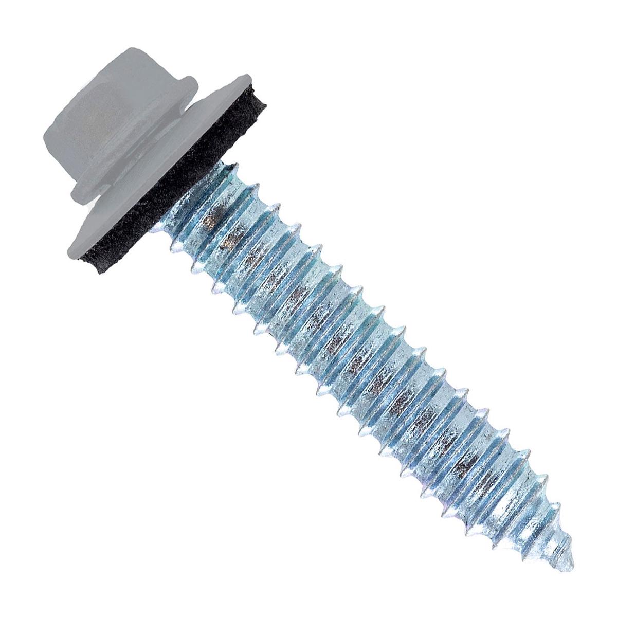 ST Fastening #17 x 1-1/2" Tapping Steelbinder Metal Roofing Screw, Hex-Washer Head - Light Gray | Qty. 1,500 (Carton)