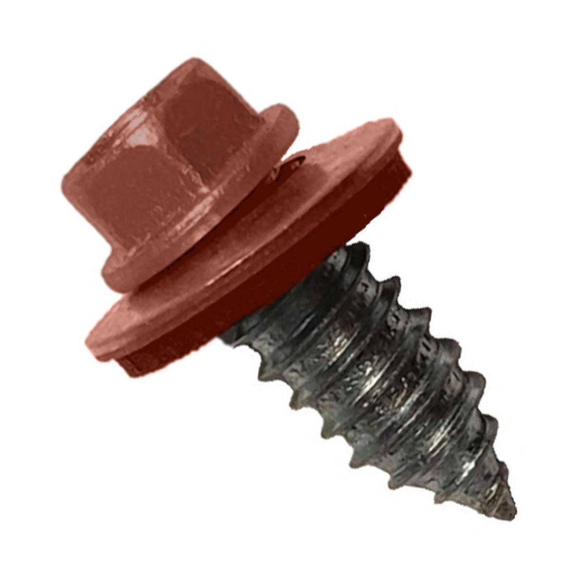ST Fastening #17 x 3/4" Tapping Steelbinder Metal Roofing Screw, Hex Washer Head - Copper | Qty. 2,500 (Carton)