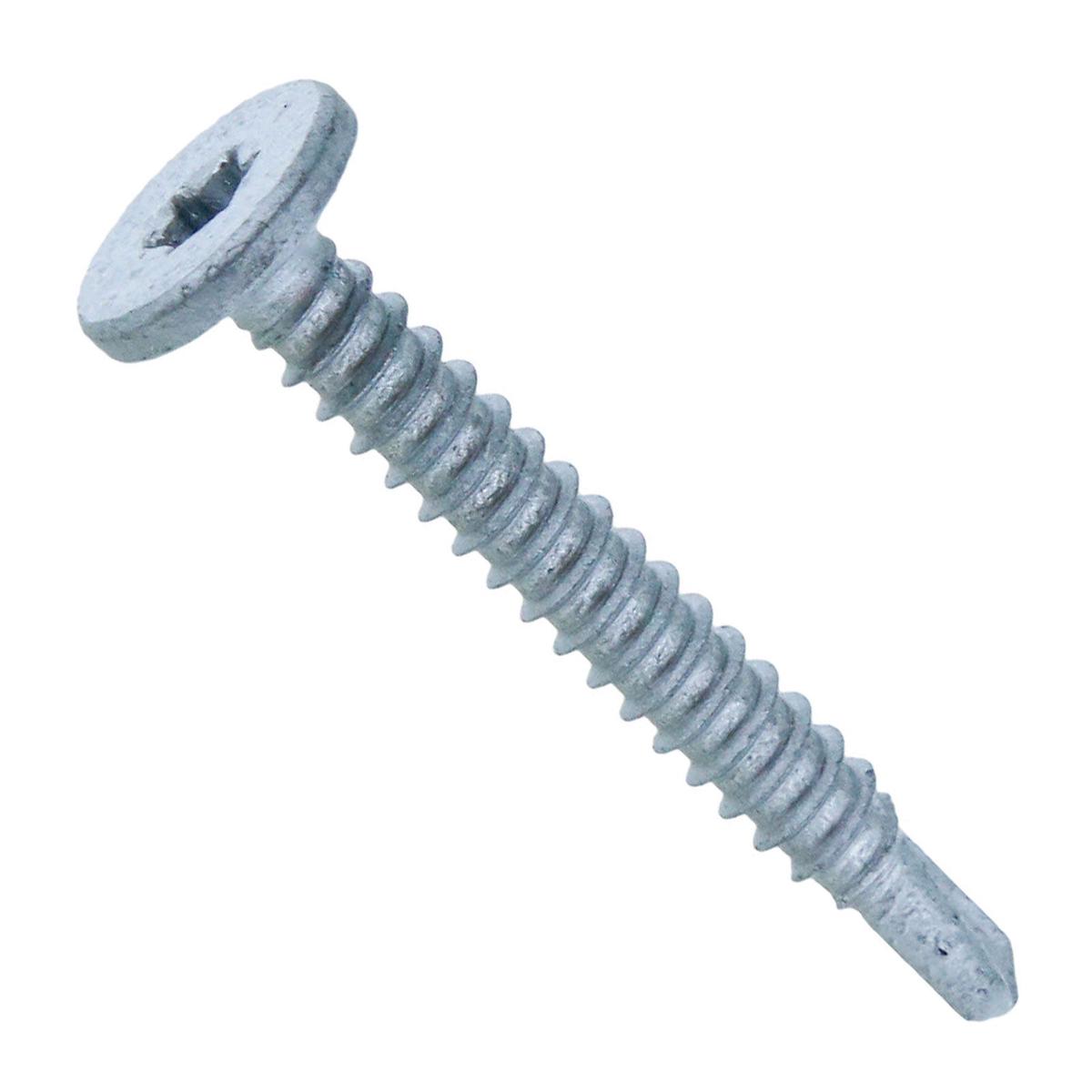 ST Fastening #10 x 1-1/2" Pancake Head Metal to Metal ST Clip Screw, Carbon Steel, Pkg 250