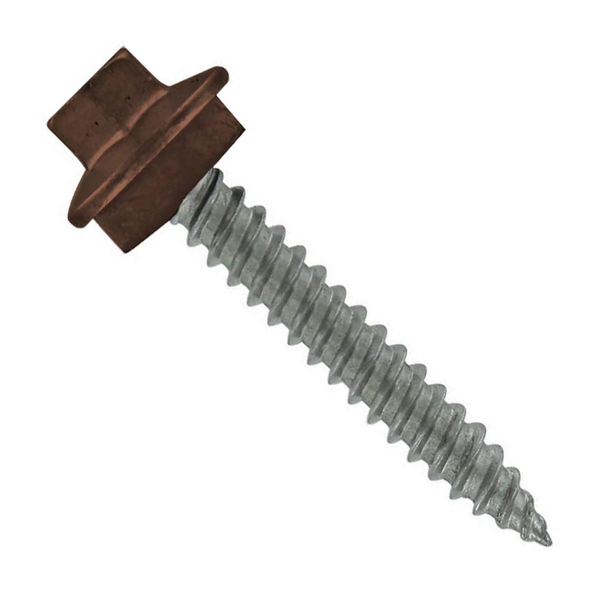 ST Fastening #10 x 1" SS Woodbinder Metal Roofing Screw - Brown | Qty. 3,000 (Carton)