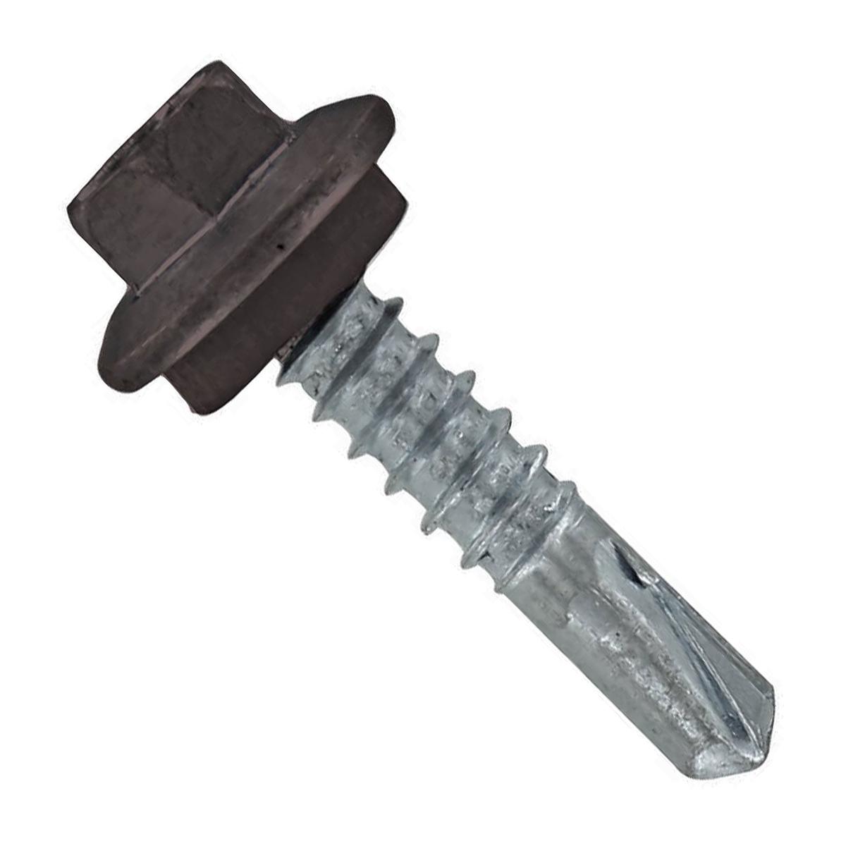 ST Fastening #12 X 1" Self-Drilling Maxx Steelbinder Metal Roofing Screw - Charcoal Gray | Qty. 2,500 (Carton)