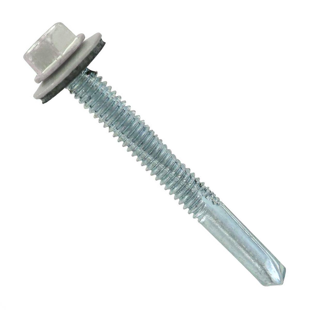 ST Fastening #12 x 2" Self-Drilling HG Steelbinder Metal Roofing Screw, Hex-Washer Head - Ash Gray | Qty. 72,000 (Pallet)