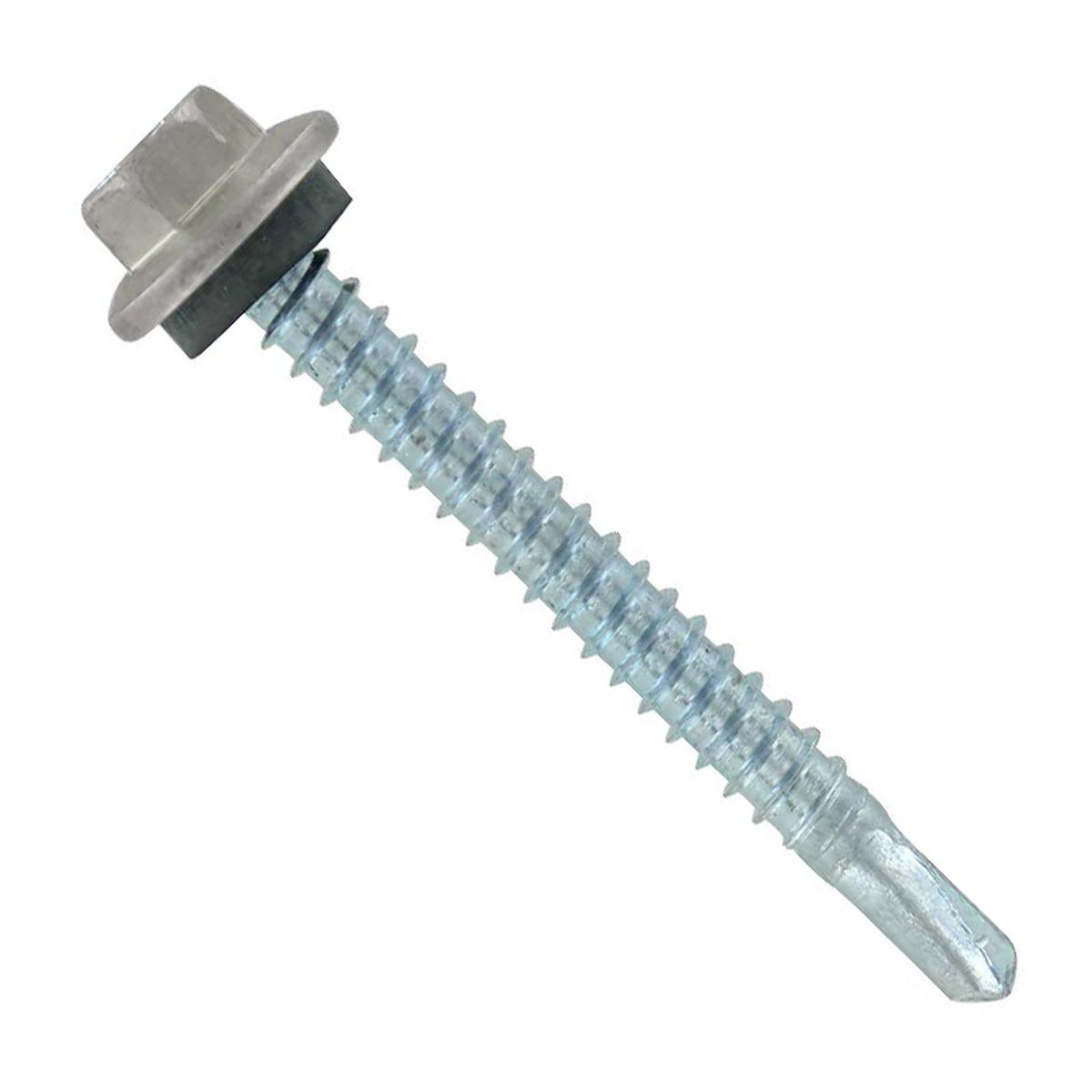 ST Fastening #12 x 2" Self-Drilling Maxx Steelbinder Metal Roofing Screw, Hex-Washer Head - Ash Gray | Qty. 72,000 (Pallet)