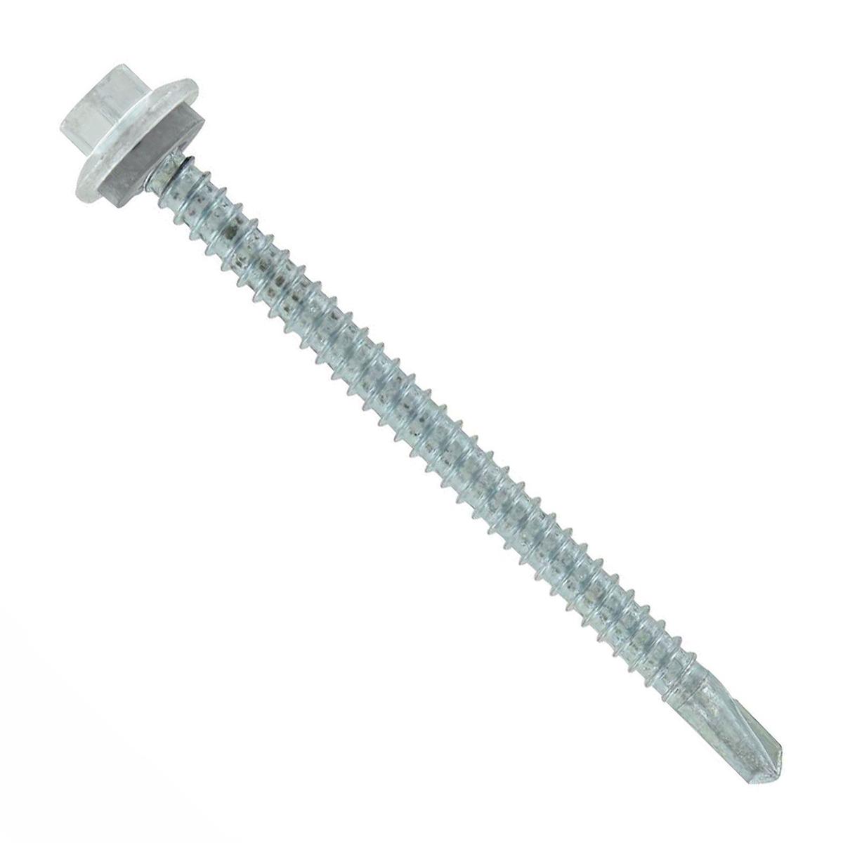 ST Fastening 12 x 3" Self-Drilling Maxx Steelbinder Metal Roofing Screw, Hex Washer Head - Polar White | Qty. 48,000 (Pallet)