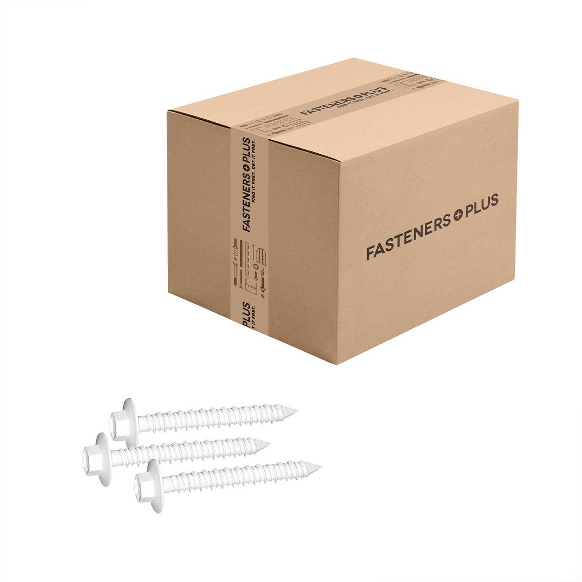 Tapcon 1/4" x 3-1/4" Maxi-Set Concrete Screws - White Ultrashield | Qty. 750 (Carton)