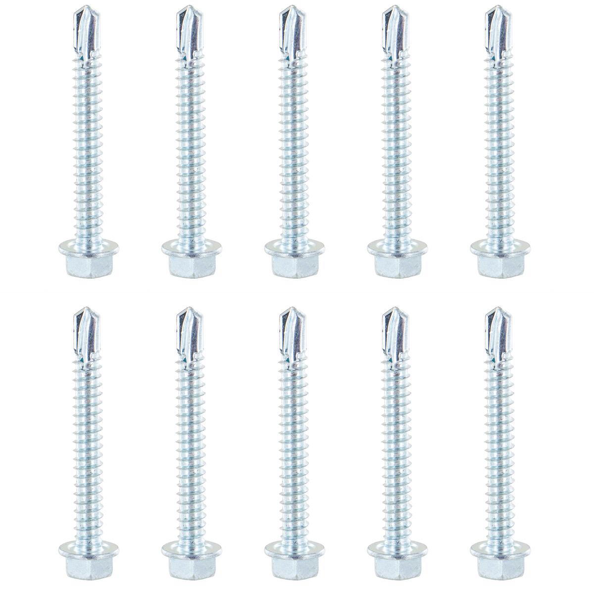 #14 2" E-Track Hex Screw Pack w/ Self Drilling Tip (10 pk)