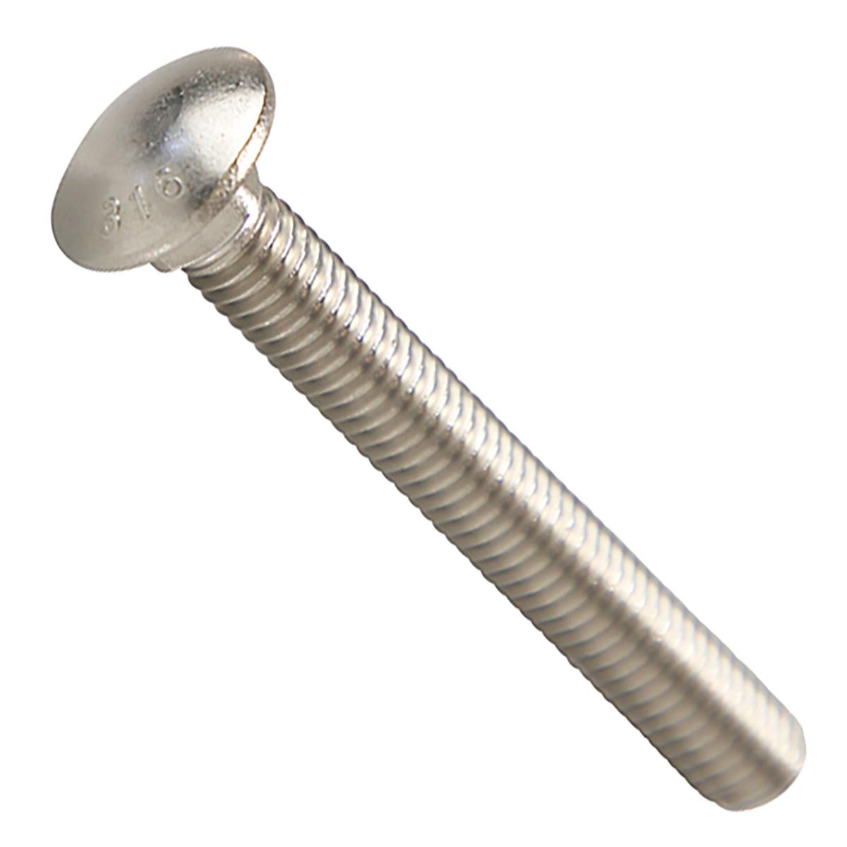 Conquest 3/8" x 3" Carriage Bolt - 316 Stainless Steel | Qty. 250 (Carton)