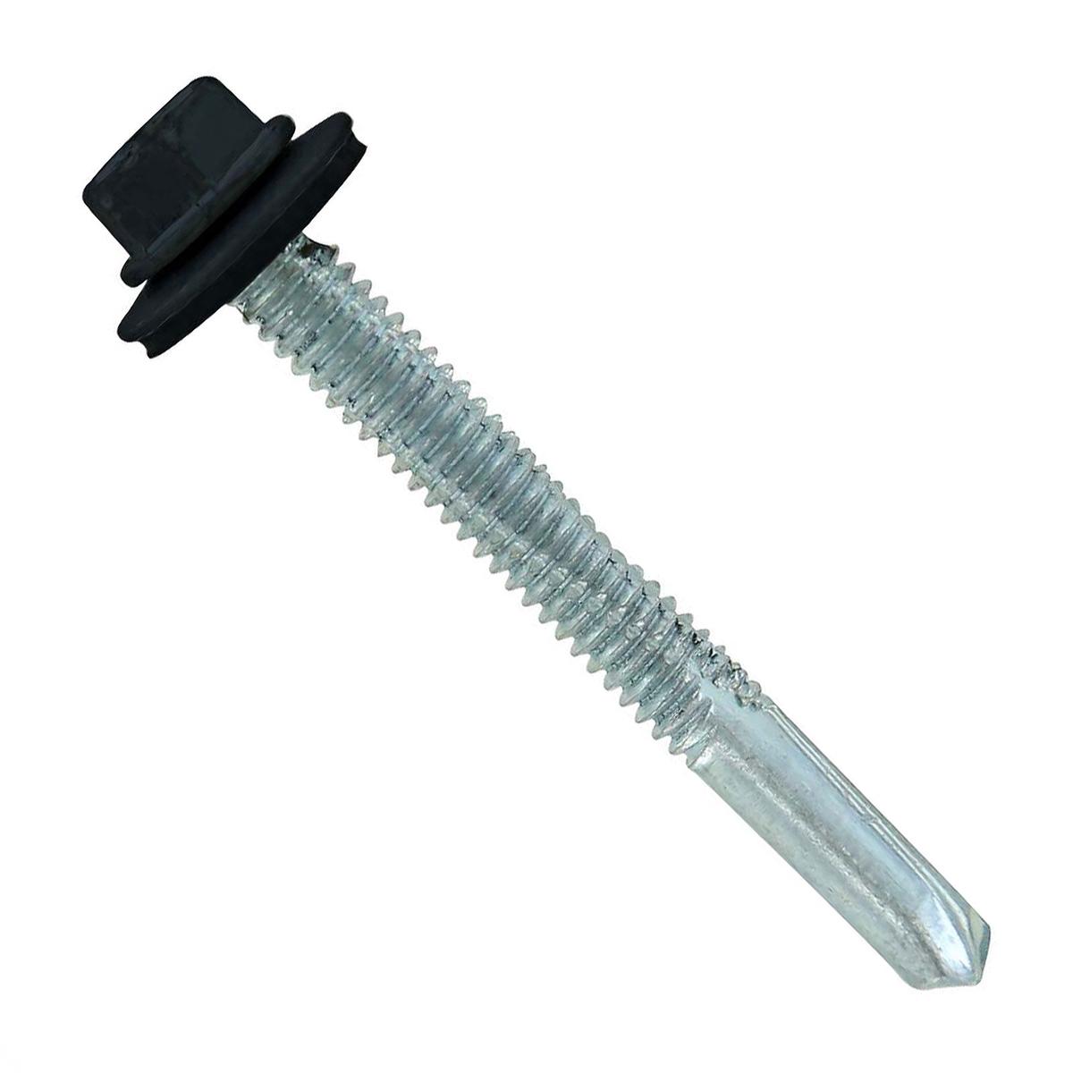 ST Fastening #12 x 2" Self-Drilling HG Steelbinder Metal Roofing Screw, Hex-Washer Head - Black | Qty. 72,000 (Pallet)