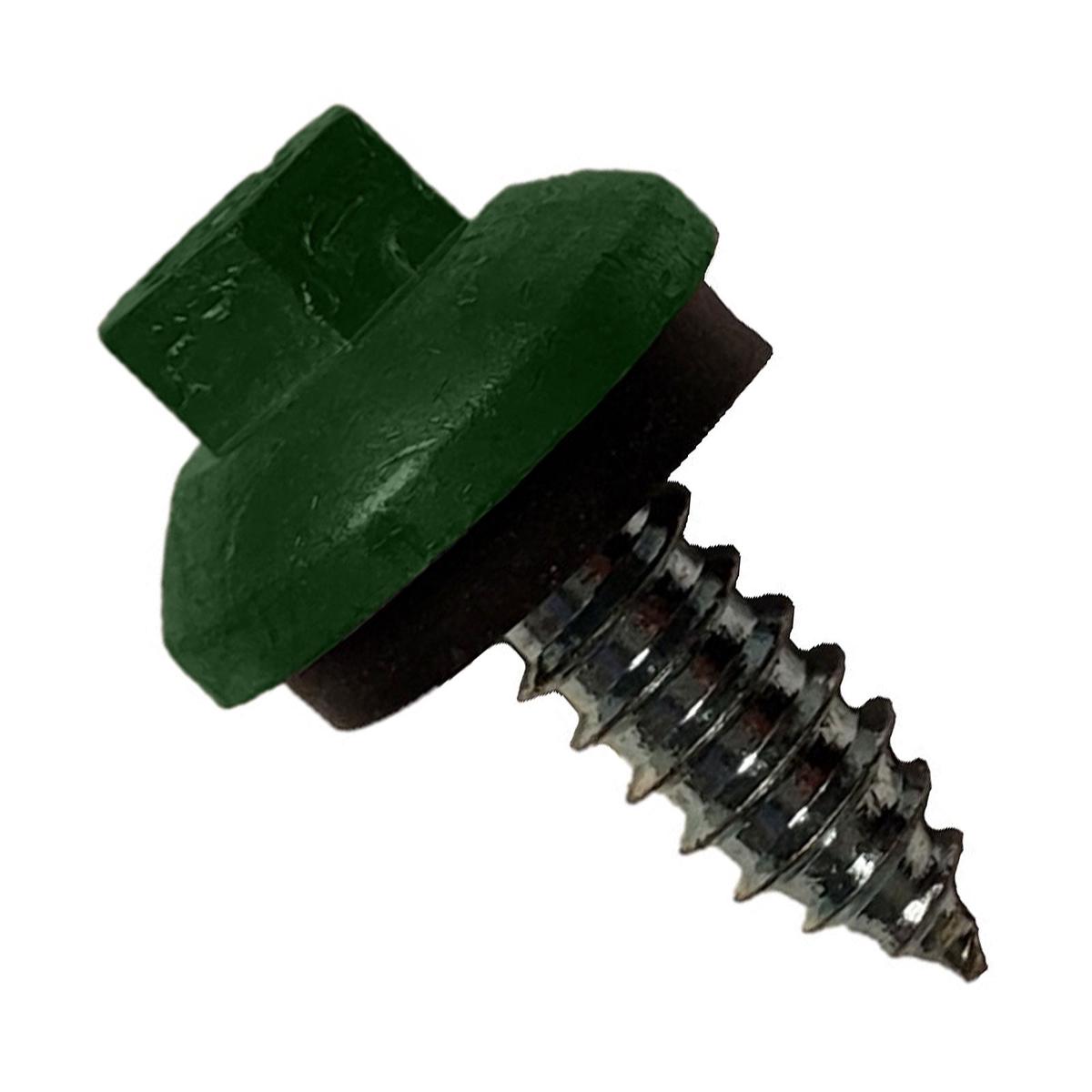 ST Fastening #14 x 3/4" Tapping ZXL Steelbinder Metal Roofing Screw, Hex Washer Head - Forest Green - Qty. 120,000 (Pallet)