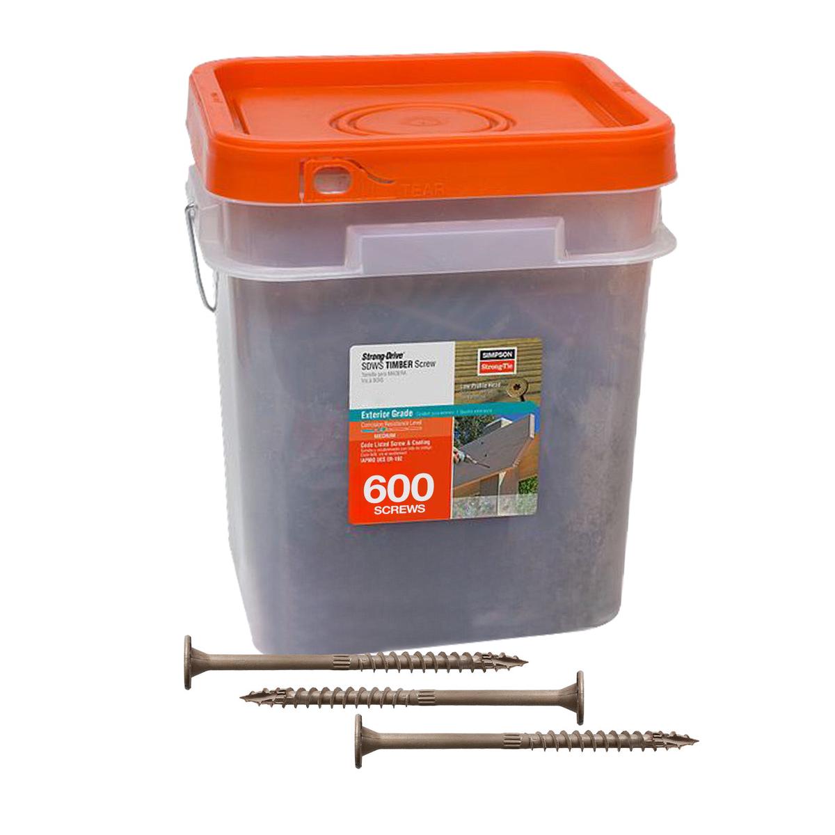 0.220" x 5" Strong-Tie SDWS22500DB Timber Screw - Double Barrier Coating, Tan | Qty. 600