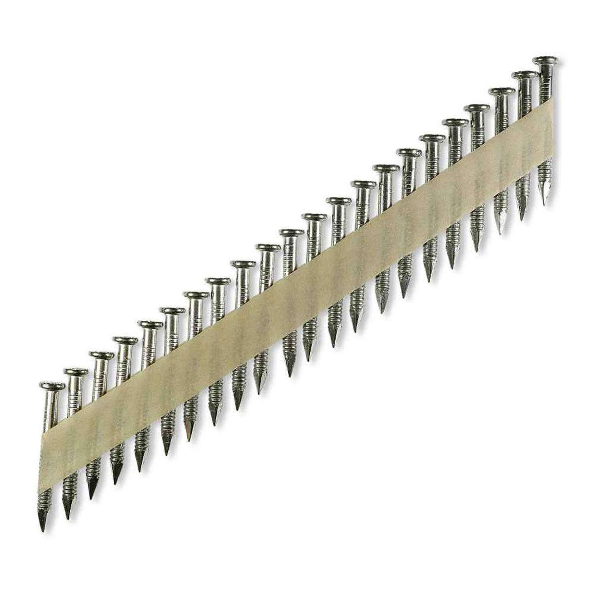 .148" x 2-1/2" Tape Collation 33 Degree Ring Shank Connector Nail - 316 Stainless Steel, Pkg 1000