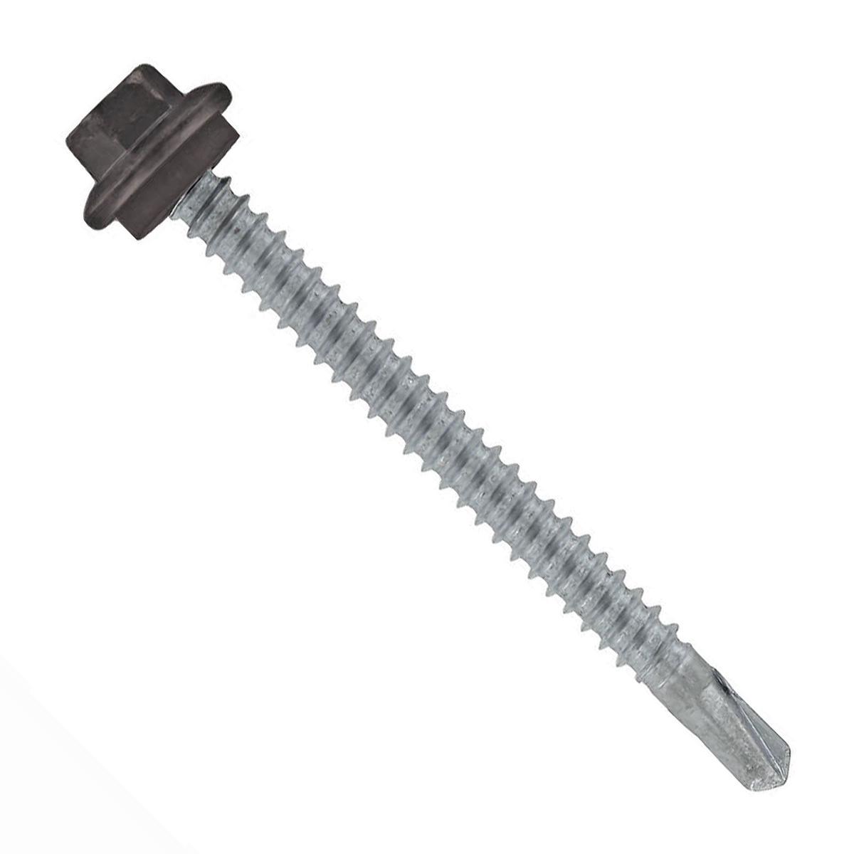 ST Fastening #12 x 2-1/2" Self-Drilling Maxx Steelbinder Metal Roofing Screw - Charcoal Gray | Qty. 1,500 (Carton)