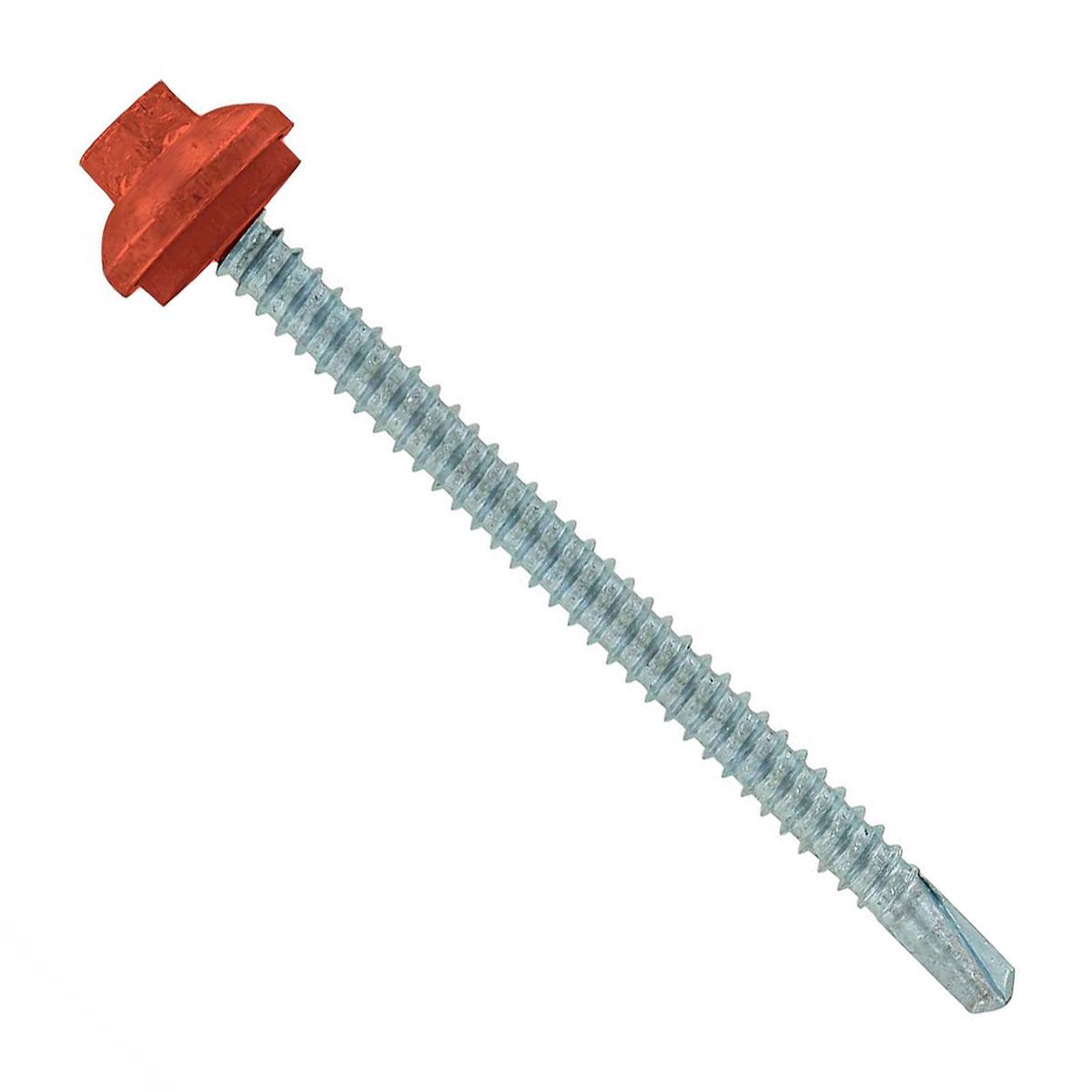 ST Fastening #12 x 3" ZXL Steelbinder Self-Drilling Metal Roofing Screw - Copper, Pkg 250