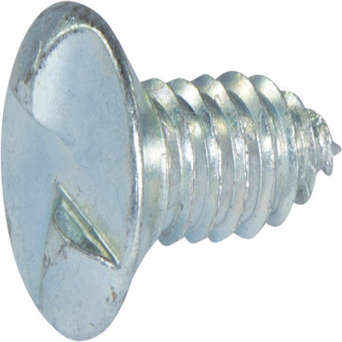 14 x 3/4 Tamper Resistant One Way Oval Sheet Metal Screw Zinc