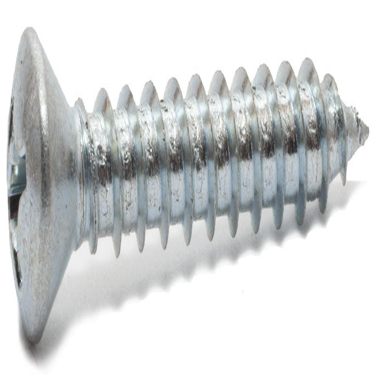 8 x 1 Phillips Oval Sheet Metal Screw Zinc Plated